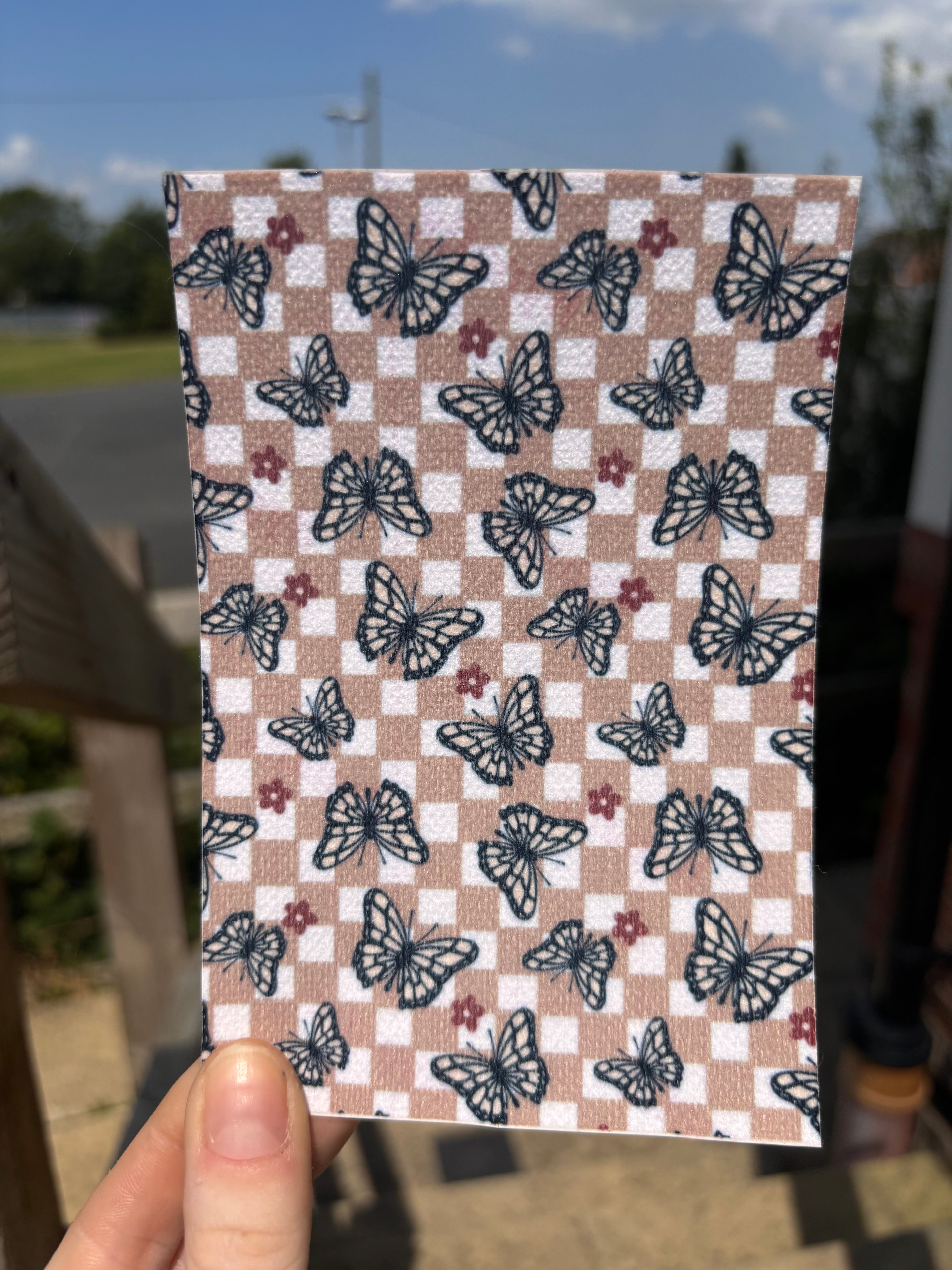 Checkered butterflies tubie tape | medical retention tape | ng, oxygen, stoma