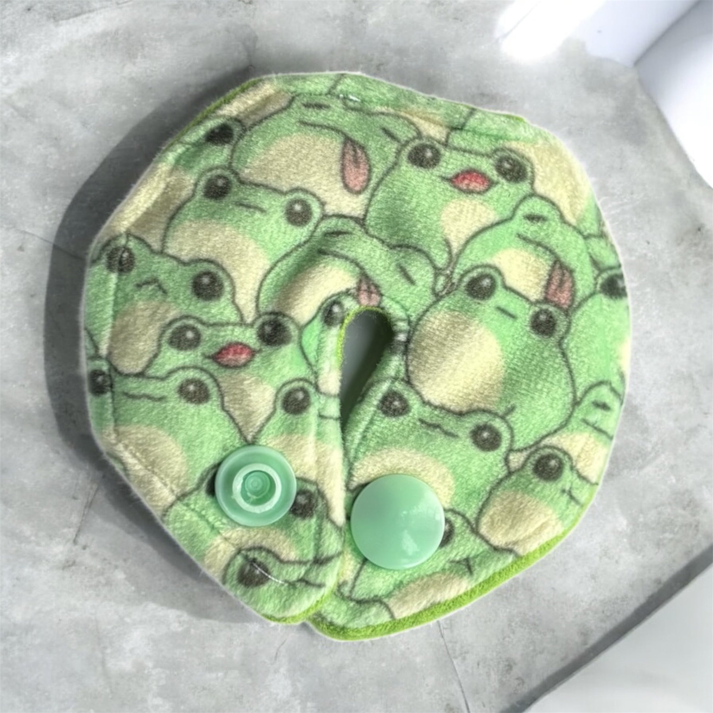 Frog friends tummy pad - MULTIPLE PATTERNS - absorbent soft g tube cover - stoma, catheter, feeding tube