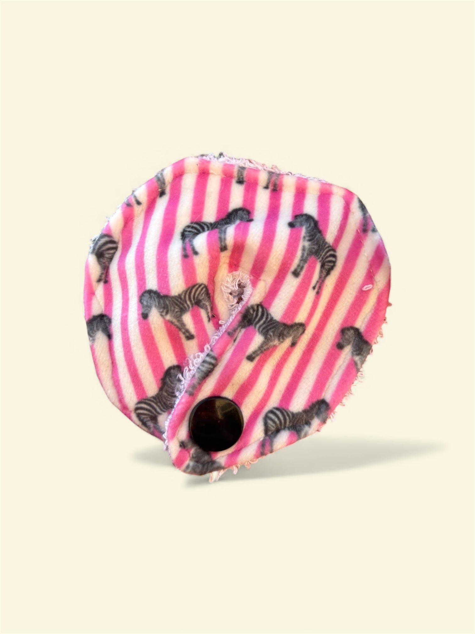 Striped zebras tummy pad - MULTIPLE PATTERNS - absorbent soft g tube cover - stoma, catheter, feeding tube