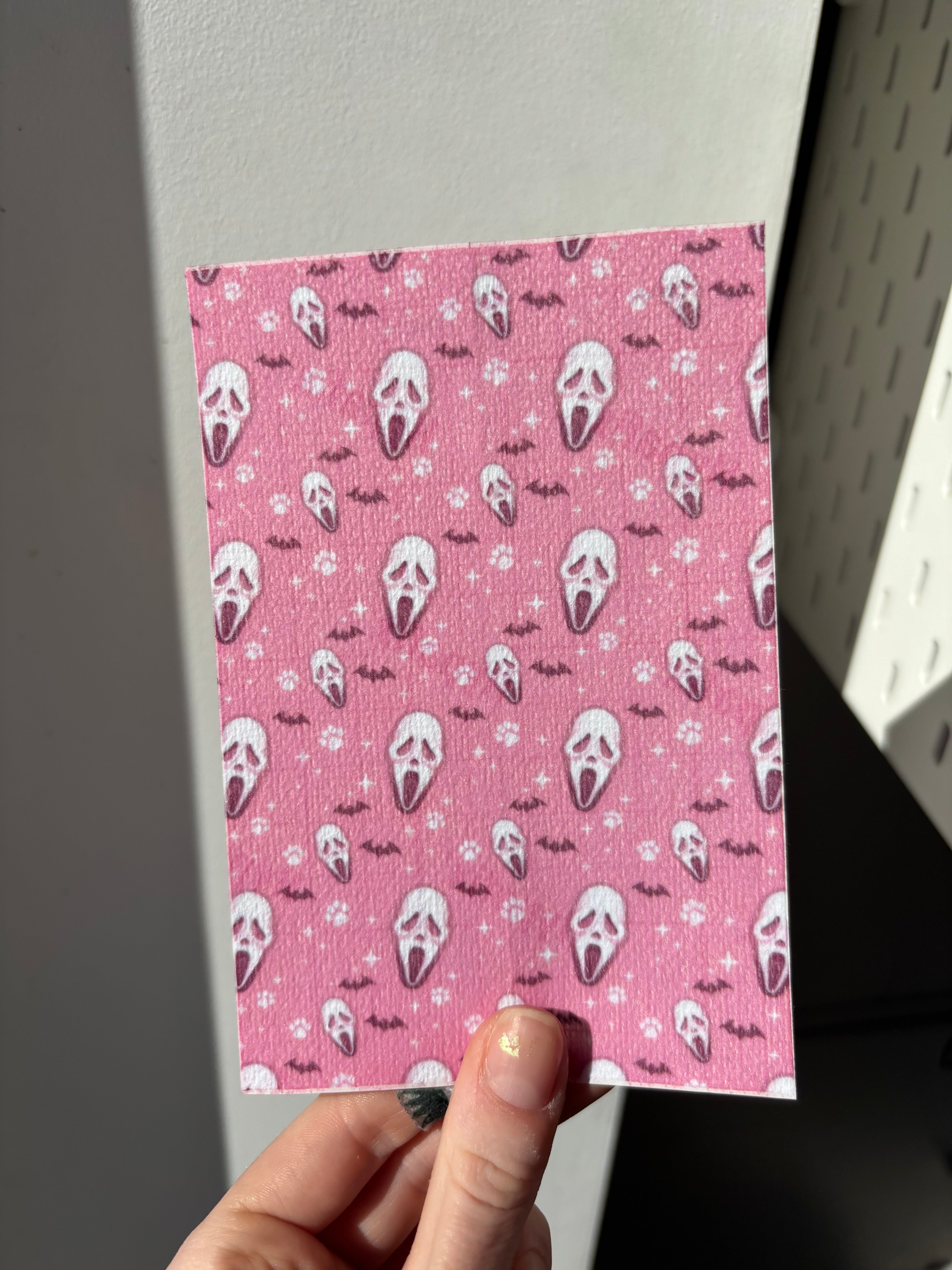 Pink ghost paws tubie tape | medical retention tape | ng, oxygen, stoma