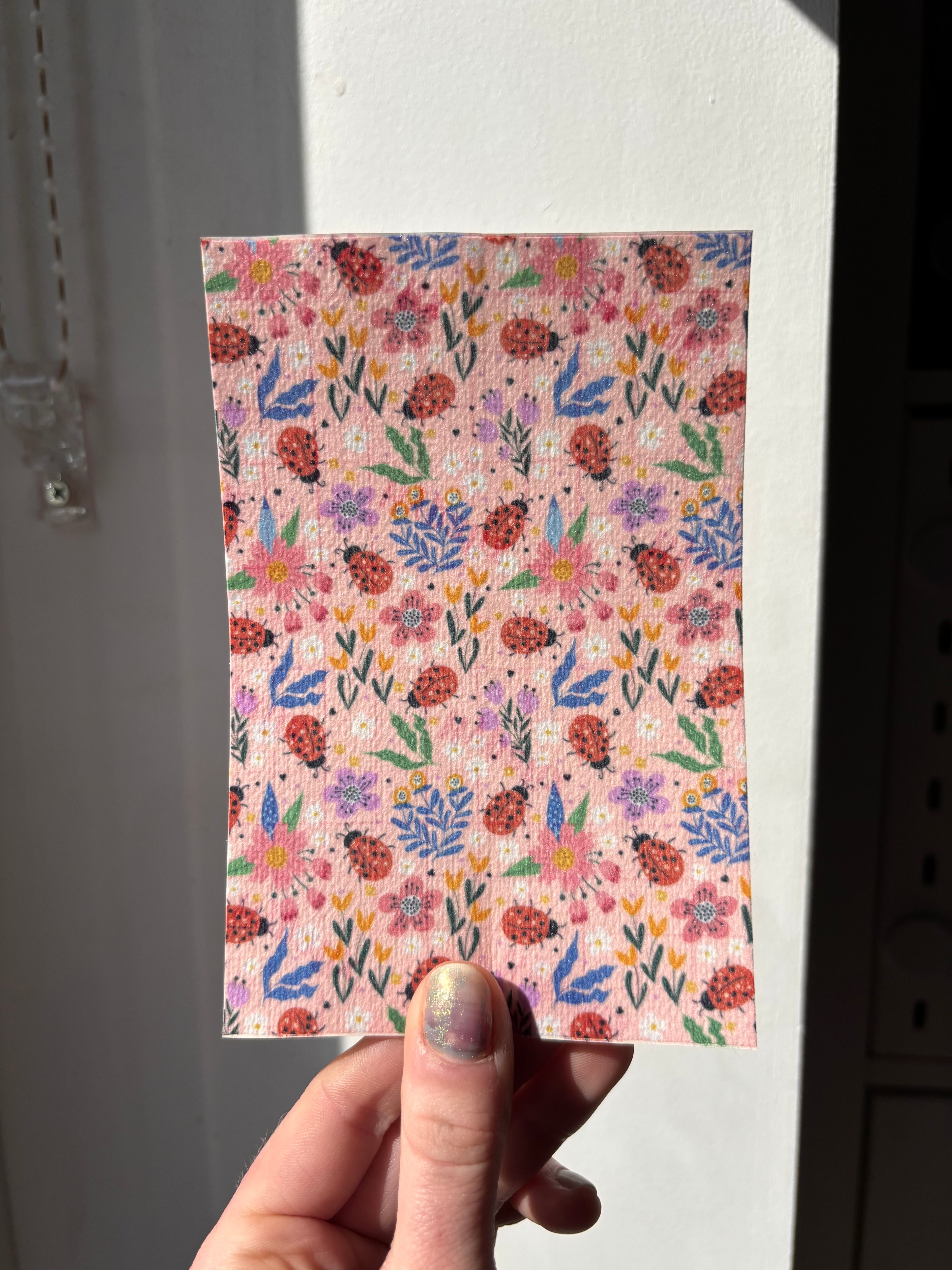 Floral ladybug tubie tape | medical retention tape | ng, oxygen, stoma