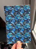 Deep blue floral tubie tape | medical retention tape | ng, oxygen, stoma