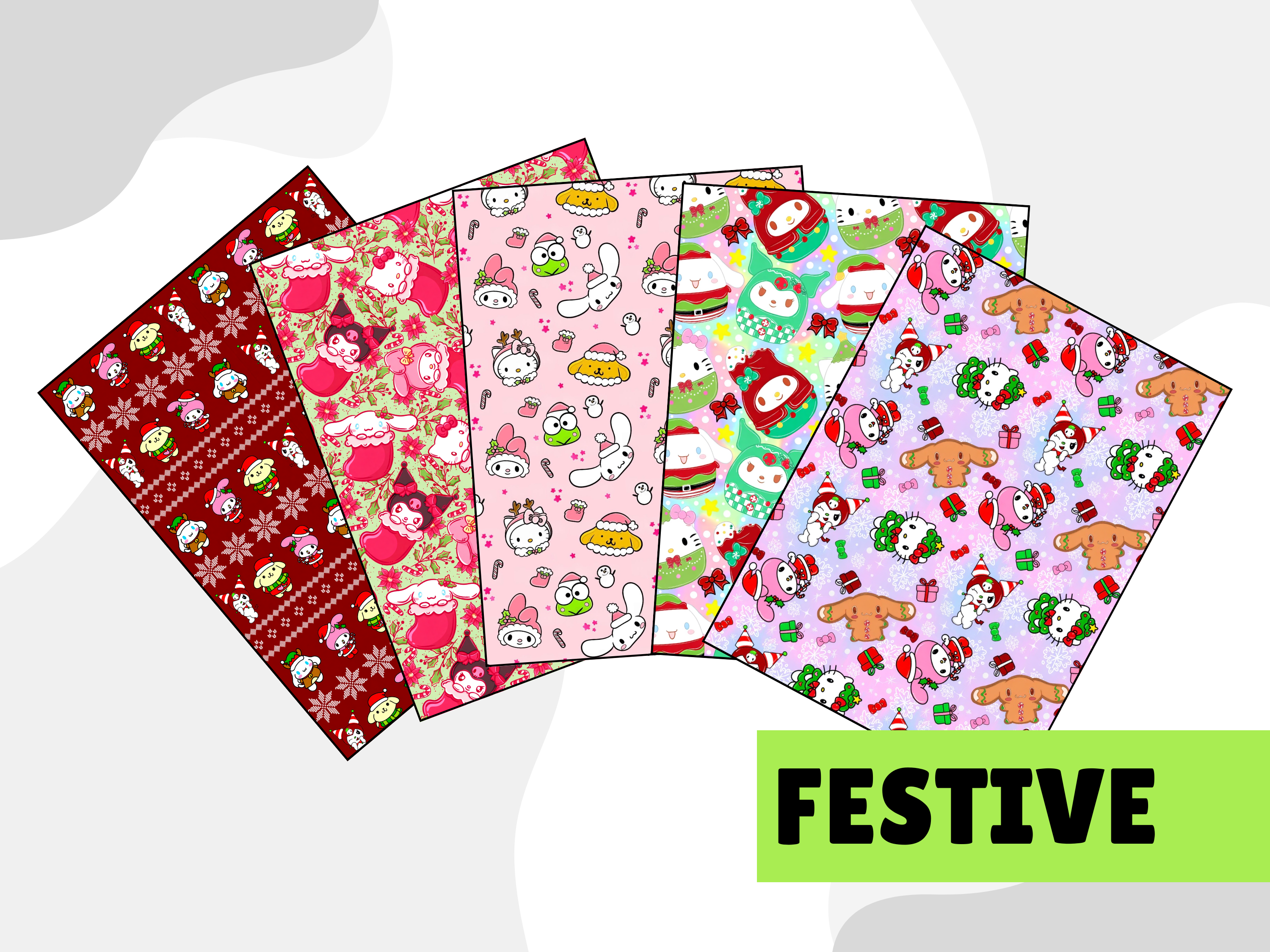 Christmas kitty tubie tape | medical retention tape | ng, oxygen, stoma