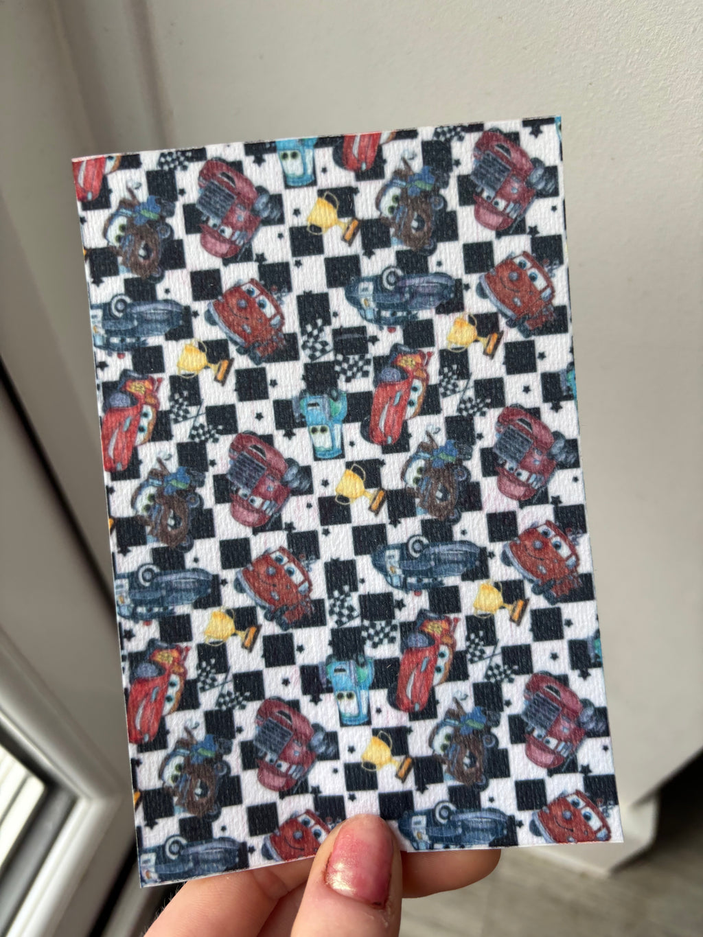 Checkered cars tubie tape | medical retention tape | ng, oxygen, stoma