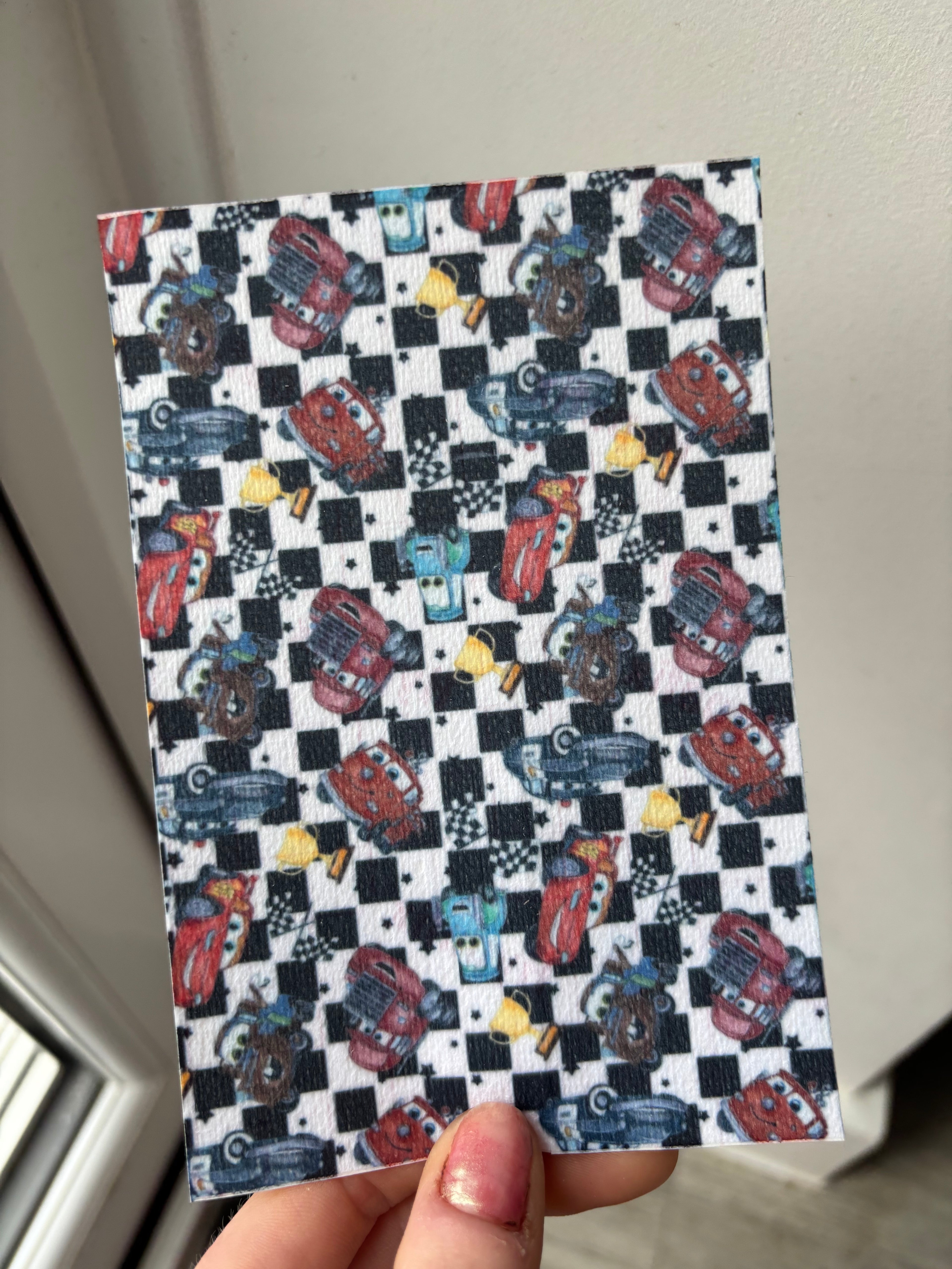 Checkered cars tubie tape | medical retention tape | ng, oxygen, stoma