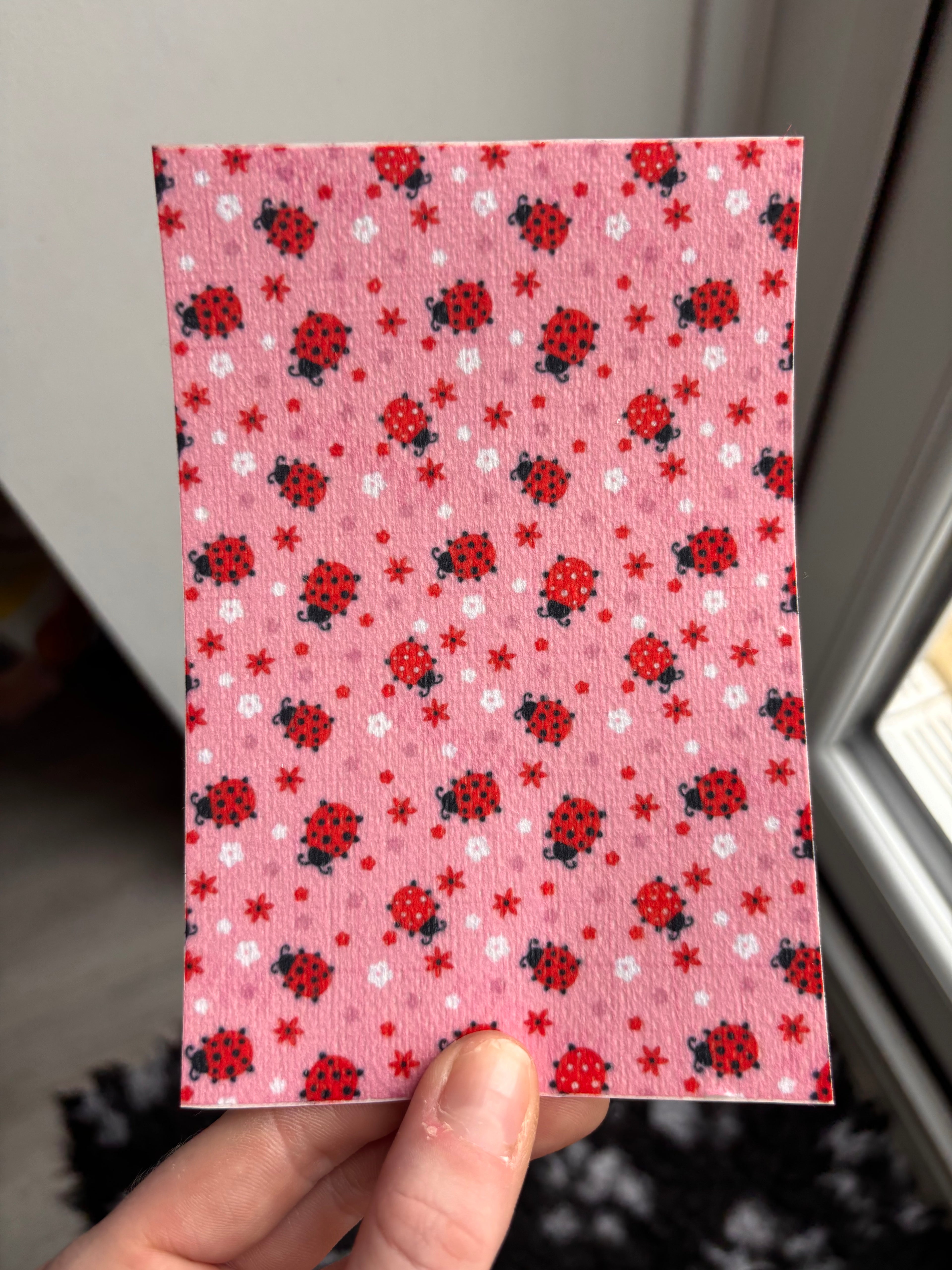 Pink ladybug tubie tape | medical retention tape | ng, oxygen, stoma
