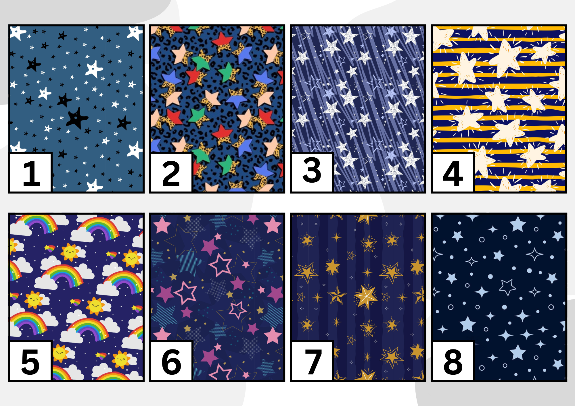 Shooting stars tubie set - MULTIPLE PATTERNS - absorbent soft line cover and clip