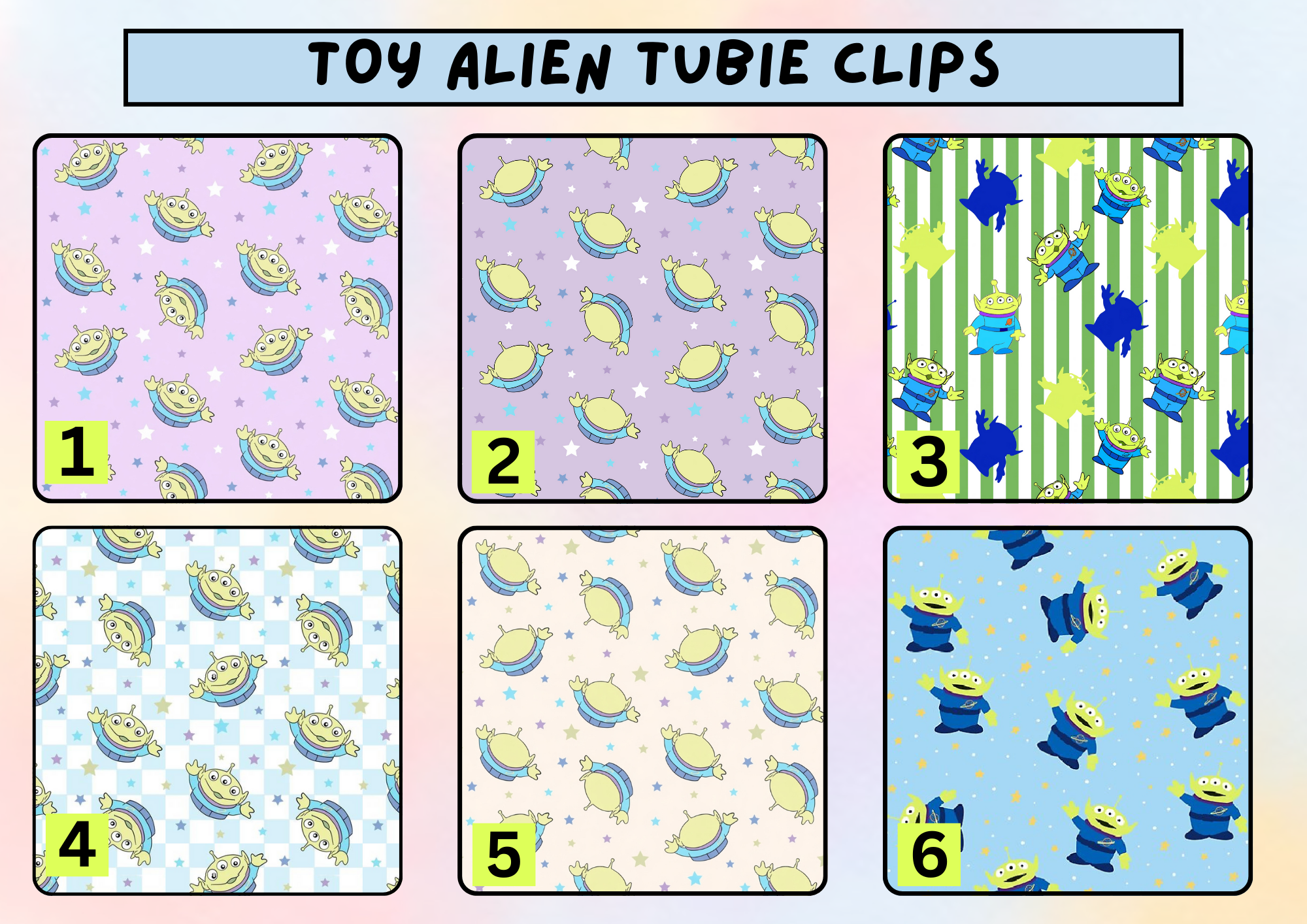Toy aliens tubie clip - MULTIPLE PATTERNS - absorbent soft g tube cover - stoma, catheter, feeding tube