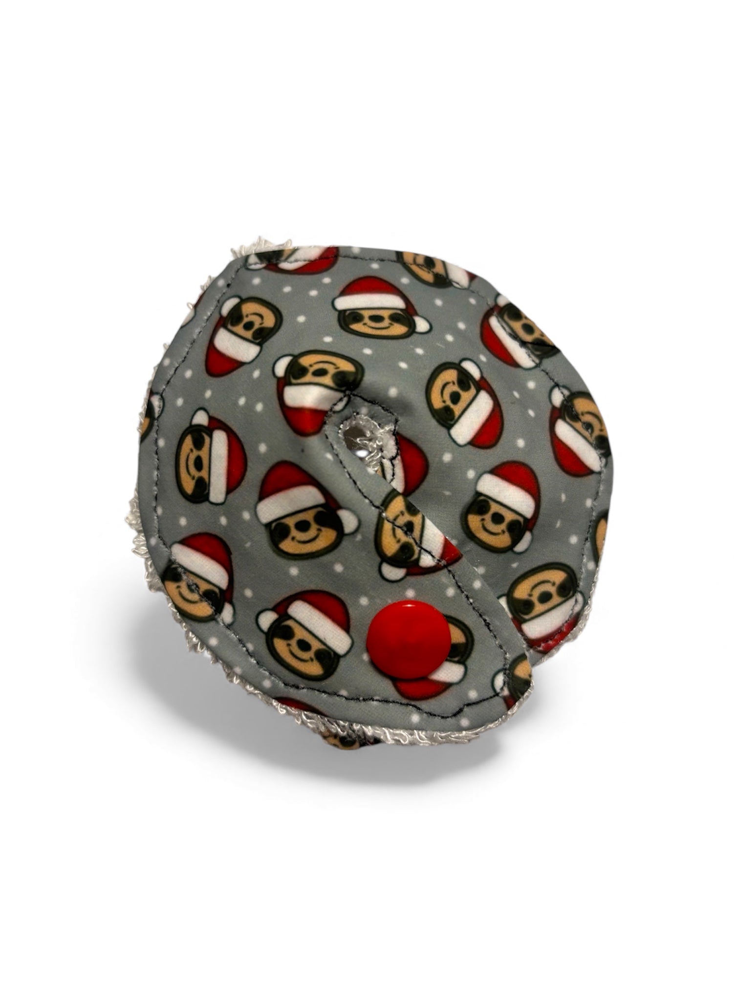 Festive sloths tummy pad - MULTIPLE PATTERNS - absorbent soft g tube cover - stoma, catheter, feeding tube