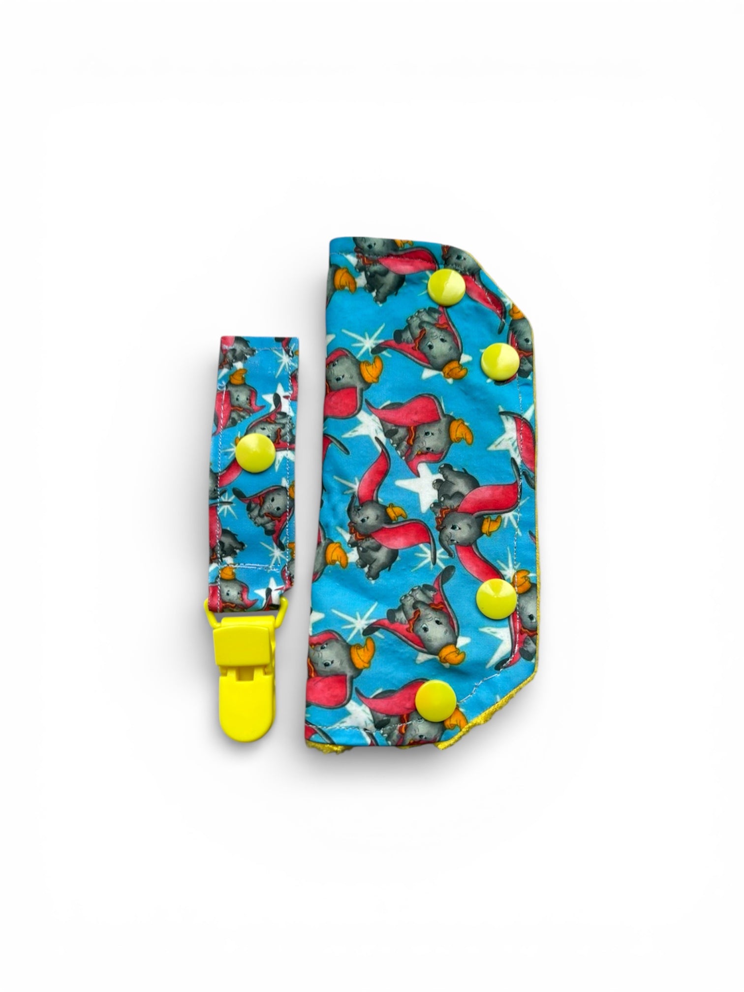 Flying elephant tubie set - MULTIPLE PATTERNS - absorbent soft line cover and clip