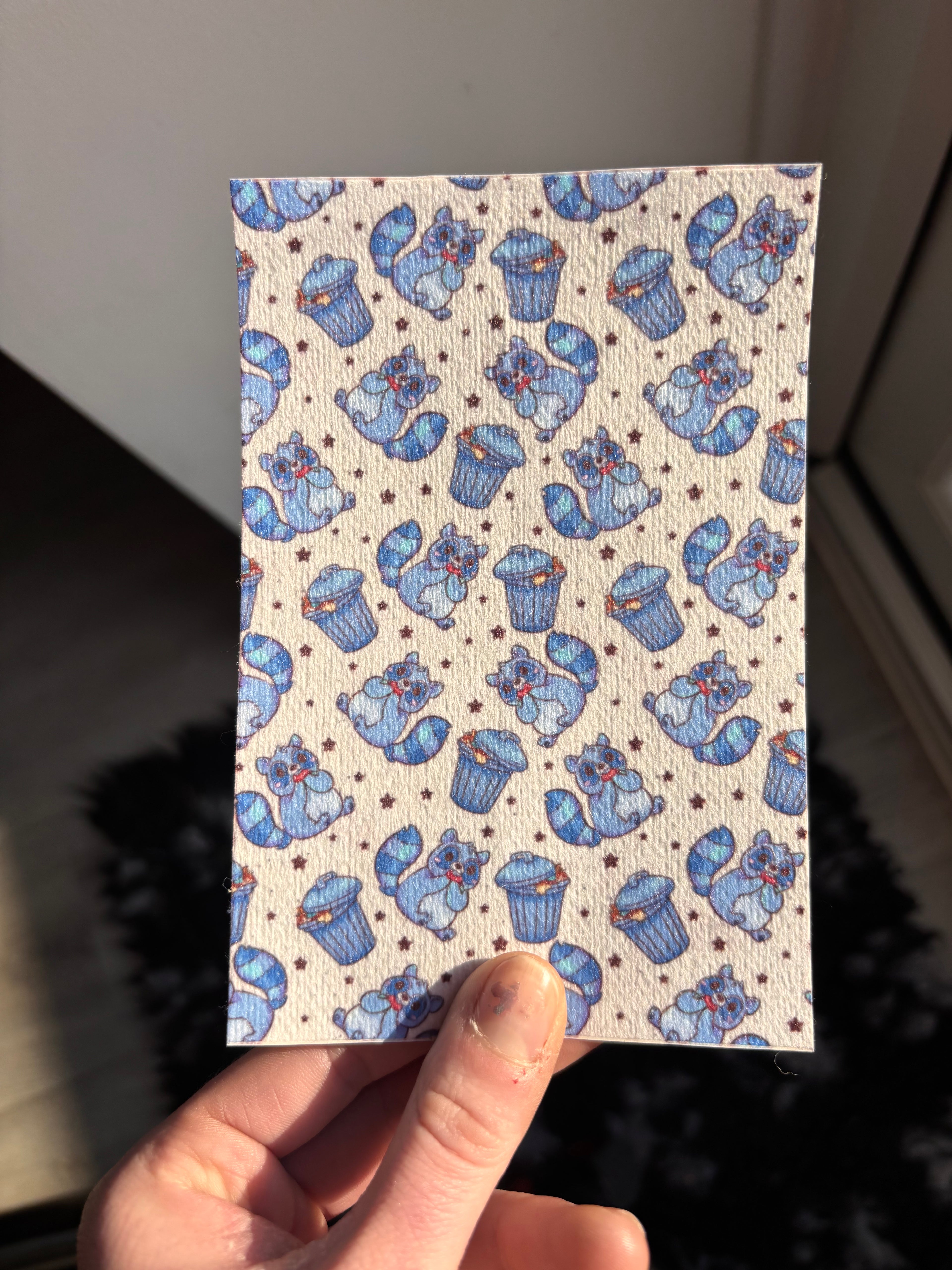 Trashy raccoon tubie tape | medical retention tape | ng, oxygen, stoma
