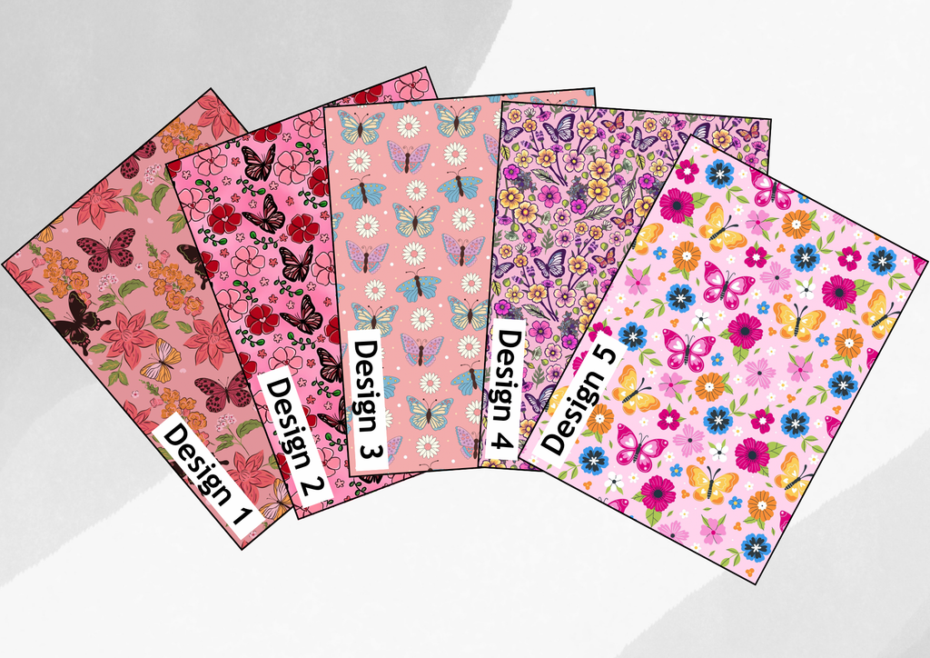 Pink floral butterflies tubie tape | medical retention tape | ng, oxygen, stoma