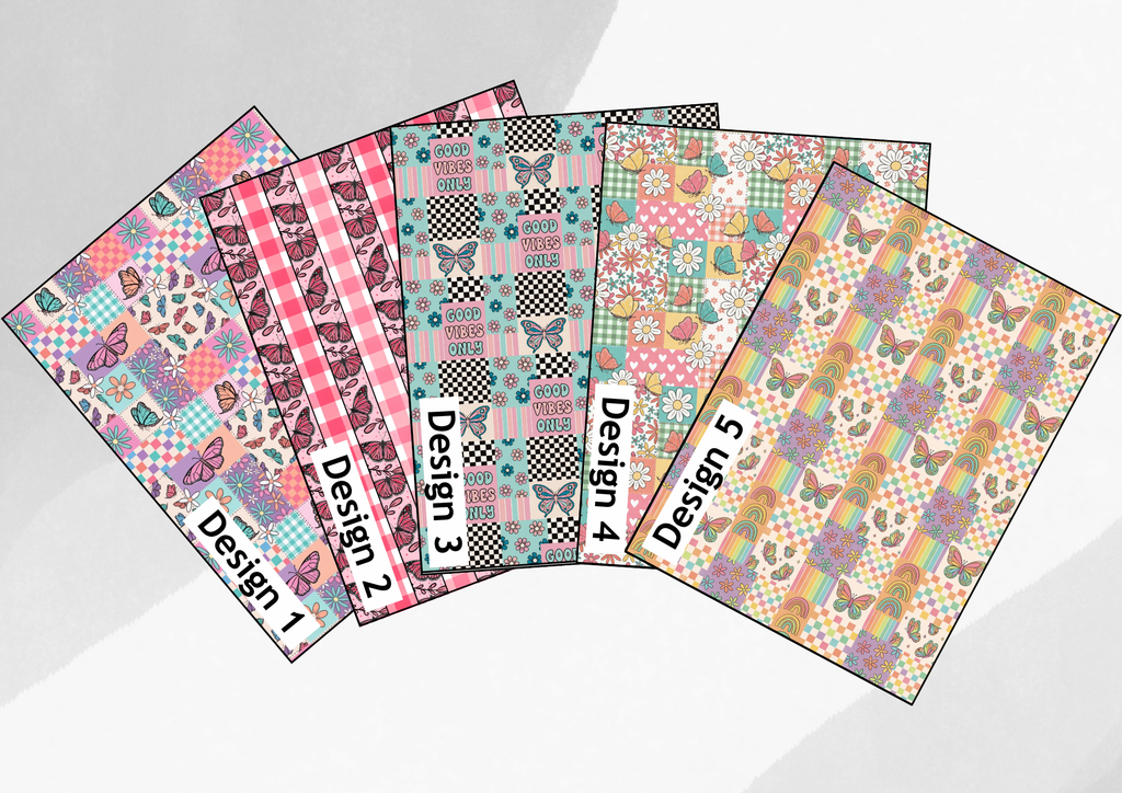 Patchwork butterflies tubie tape | medical retention tape | ng, oxygen, stoma