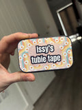 Boho waves tubie tape tin - medical adhesive tape container perfect for travelling