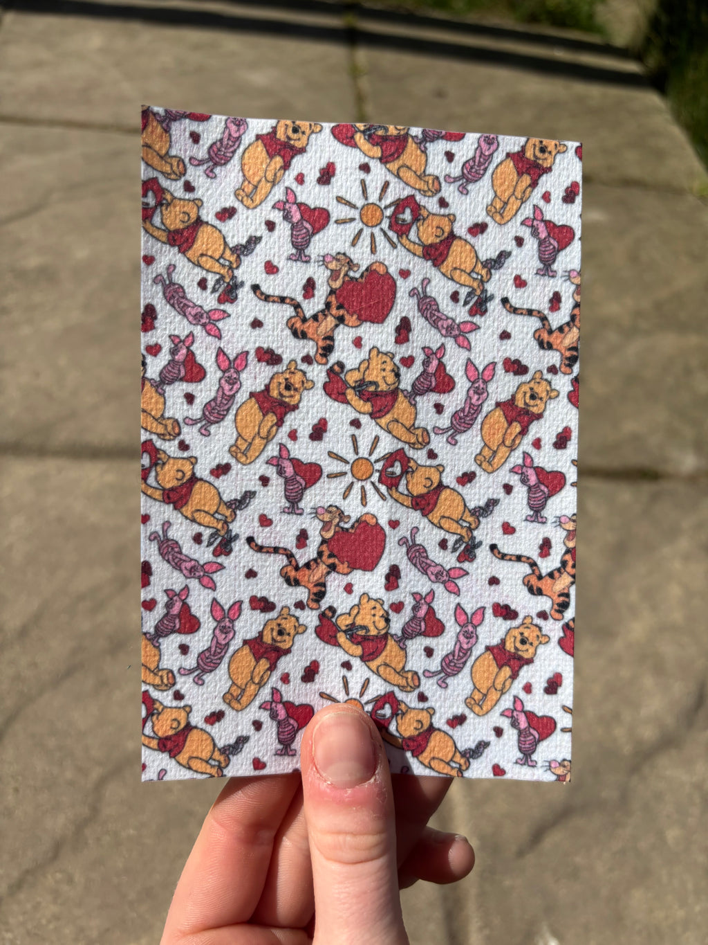 Valentine Pooh tubie tape | printed hypafix |medical retention tape | ng, oxygen, stoma