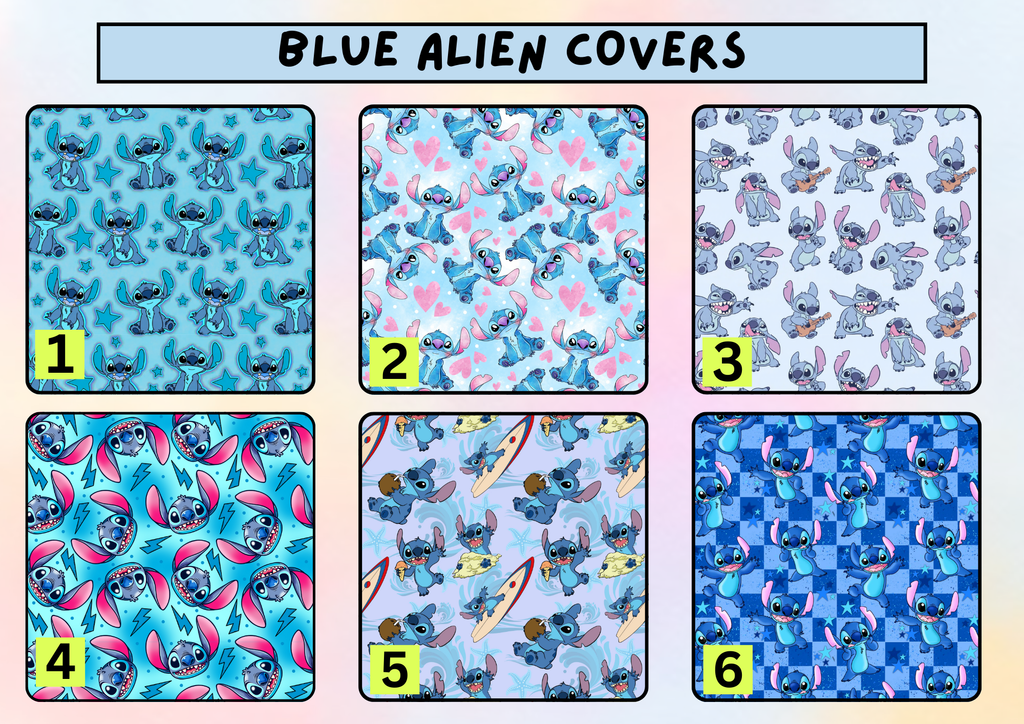 Blue alien port/valve cover - MULTIPLE PATTERNS - absorbent soft line cover