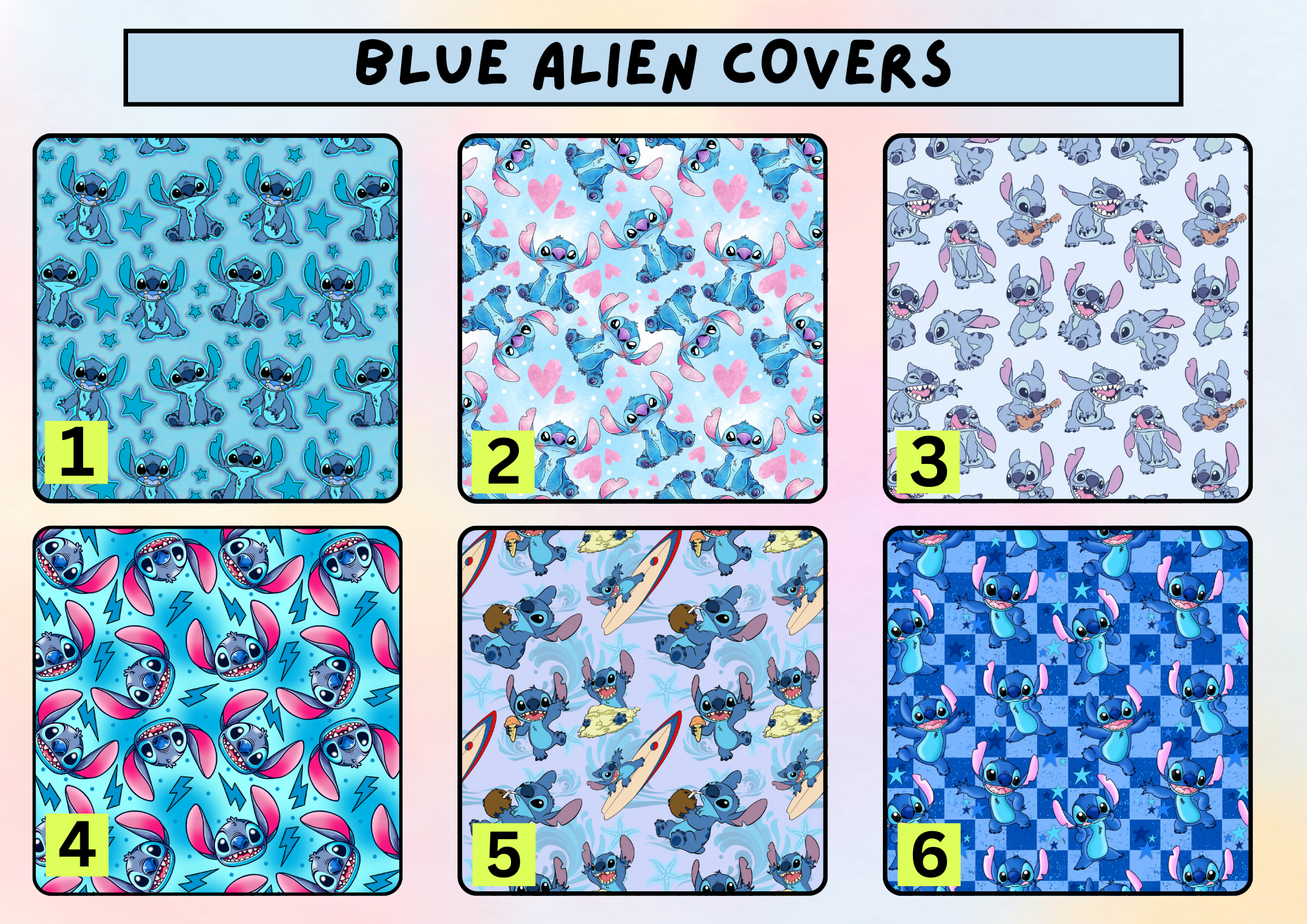 Blue alien port/valve cover - MULTIPLE PATTERNS - absorbent soft line cover