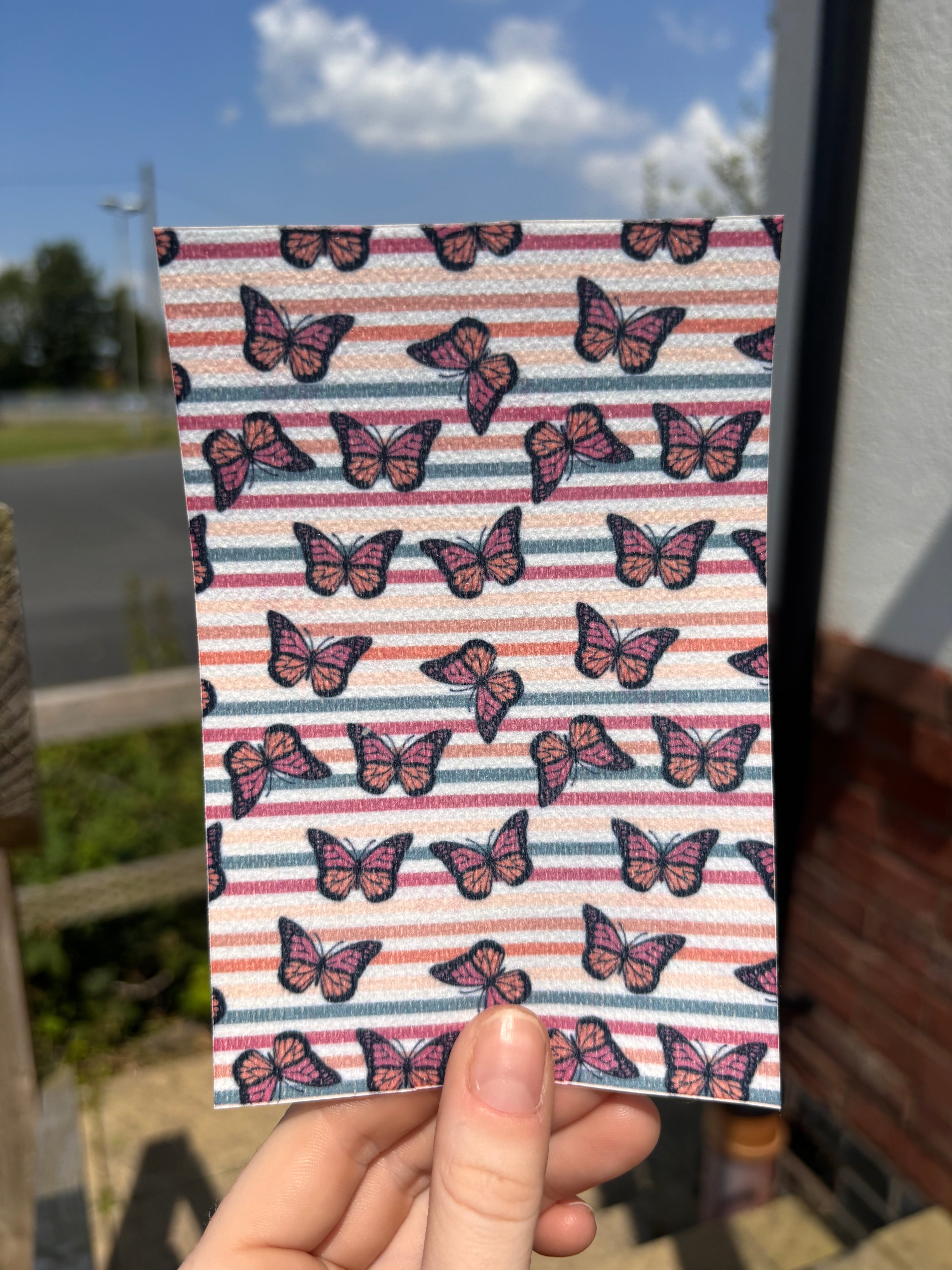 Striped butterflies tubie tape | medical retention tape | ng, oxygen, stoma