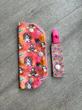 Neurosparkly tubie clip/cover - gtube tpn stoma - absorbent soft line protector and matching clip