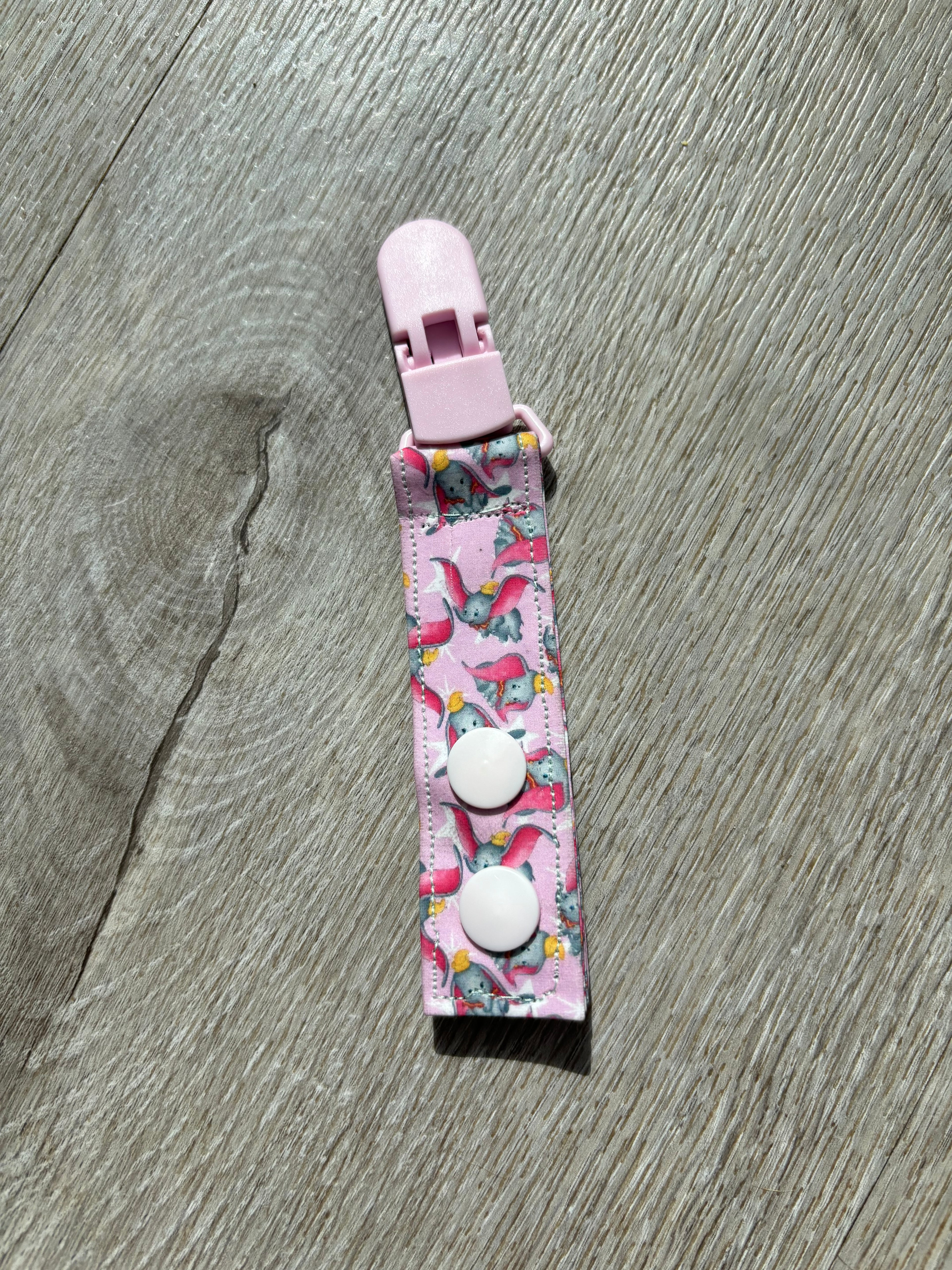 Flying elephant tubie clip - MULTIPLE PATTERNS - absorbent soft g tube cover - stoma, catheter, feeding tube
