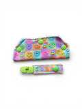 Rainbow smiles tubie set - MULTIPLE PATTERNS - absorbent soft line cover and clip