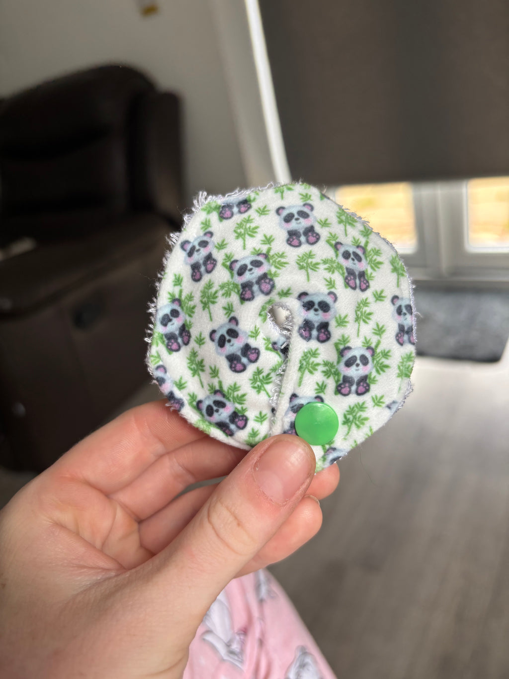 Cute panda tummy pad - MULTIPLE PATTERNS - absorbent soft g tube cover - stoma, catheter, feeding tube