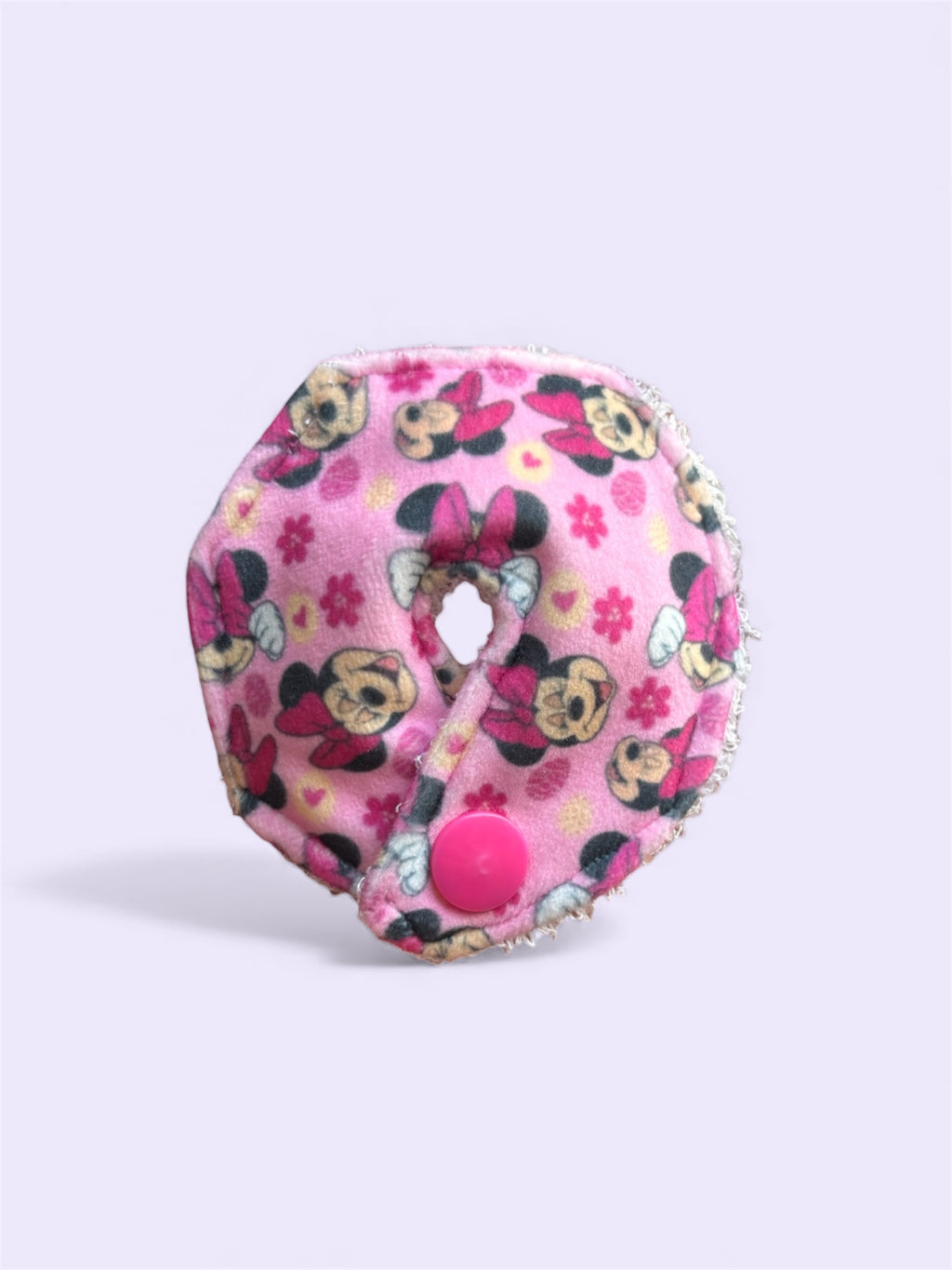 Pink mouse tummy pad - MULTIPLE PATTERNS - absorbent soft g tube cover - stoma, catheter, feeding tube
