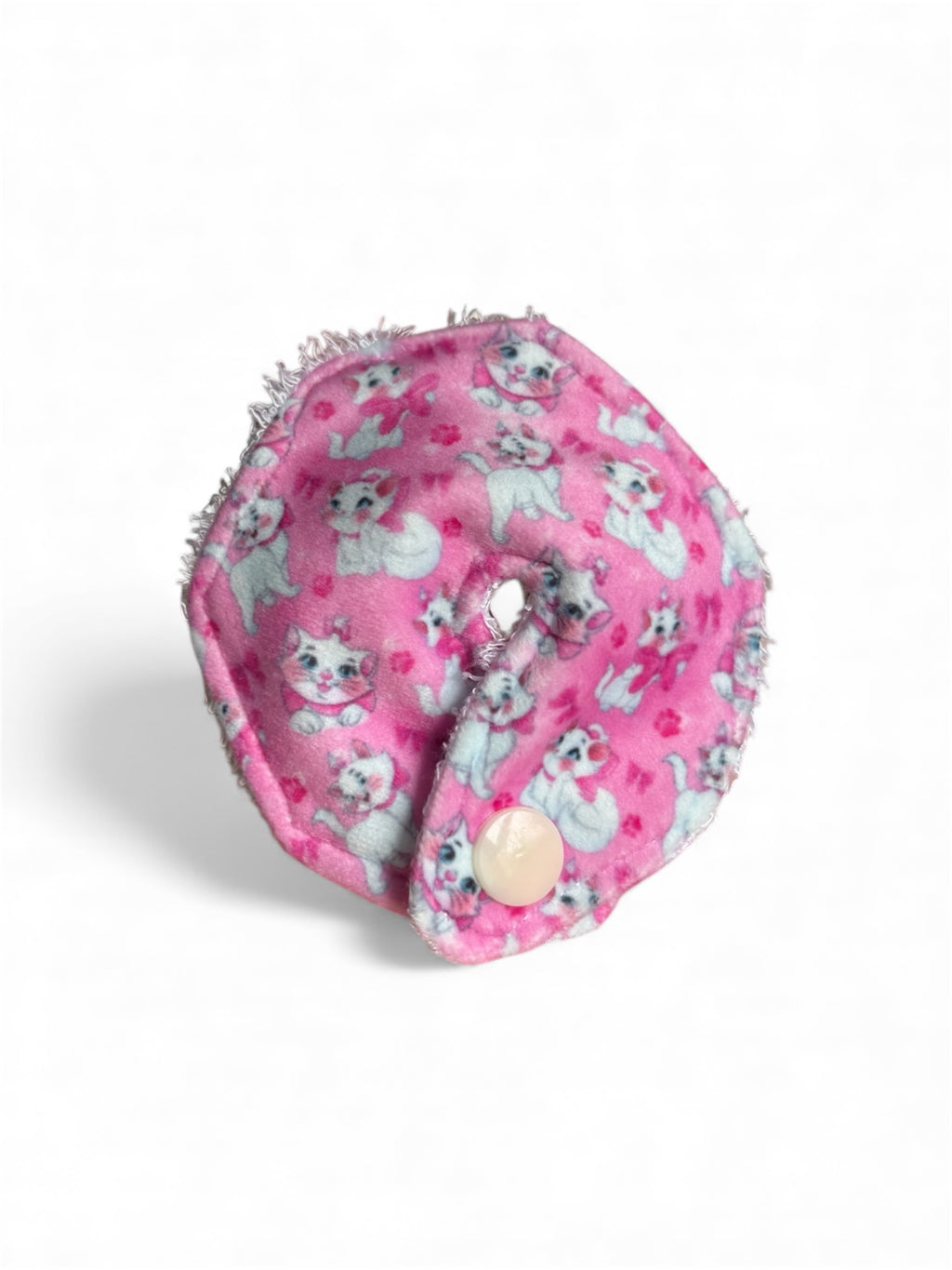 Pink cats tummy pad - MULTIPLE PATTERNS - absorbent soft g tube cover - stoma, catheter, feeding tube