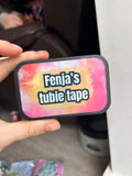 Bright galaxies tubie tape tin - medical adhesive tape container perfect for travelling