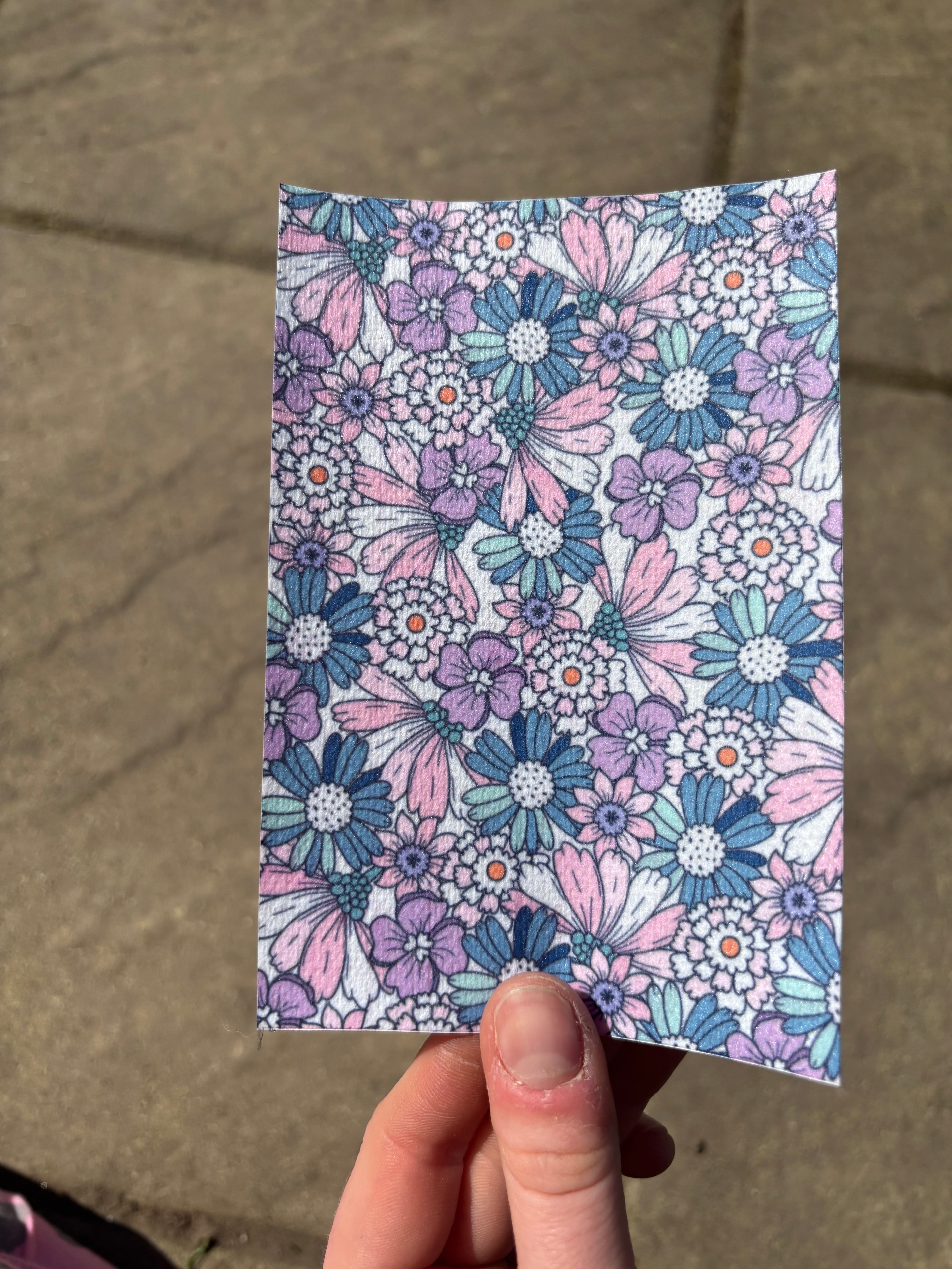 Detailed florals tubie tape | medical retention tape | ng, oxygen, stoma