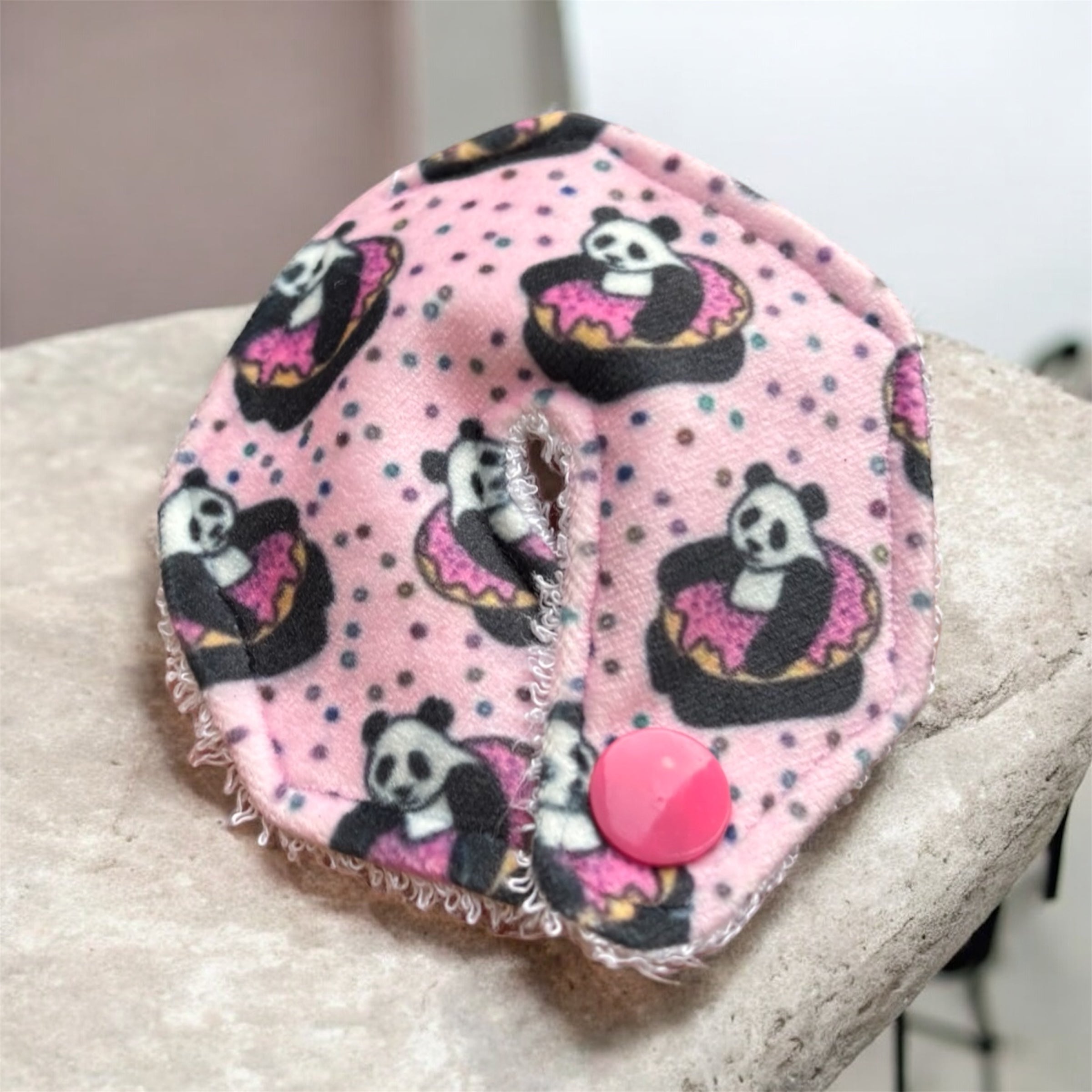 Donut animals tummy pad - MULTIPLE PATTERNS - absorbent soft g tube cover - stoma, catheter, feeding tube