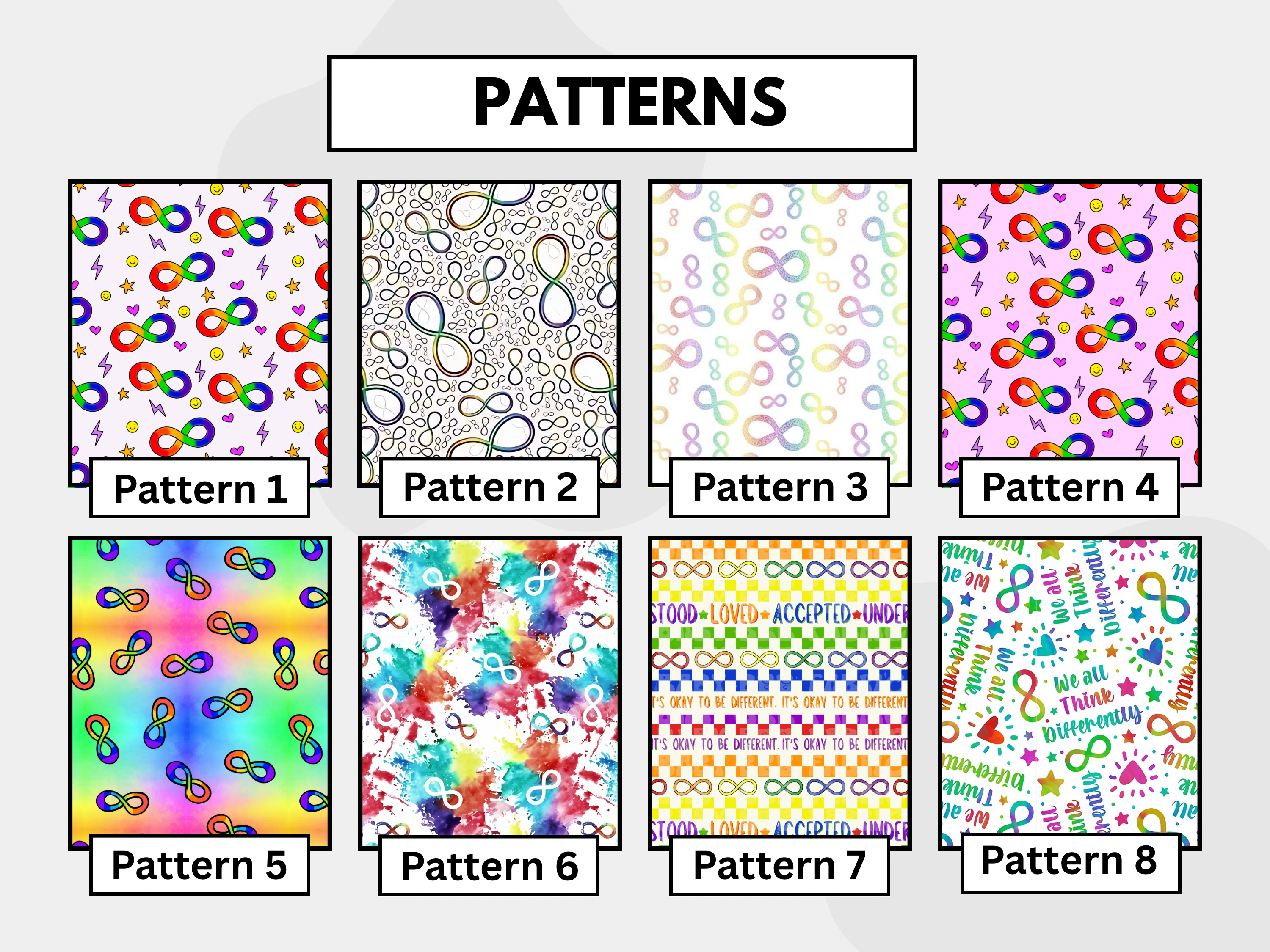 Infinity tubie set - MULTIPLE PATTERNS - absorbent soft line cover