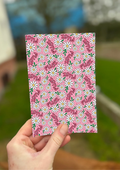Pink floral fcks tubie tape | medical retention tape | ng, oxygen, stoma