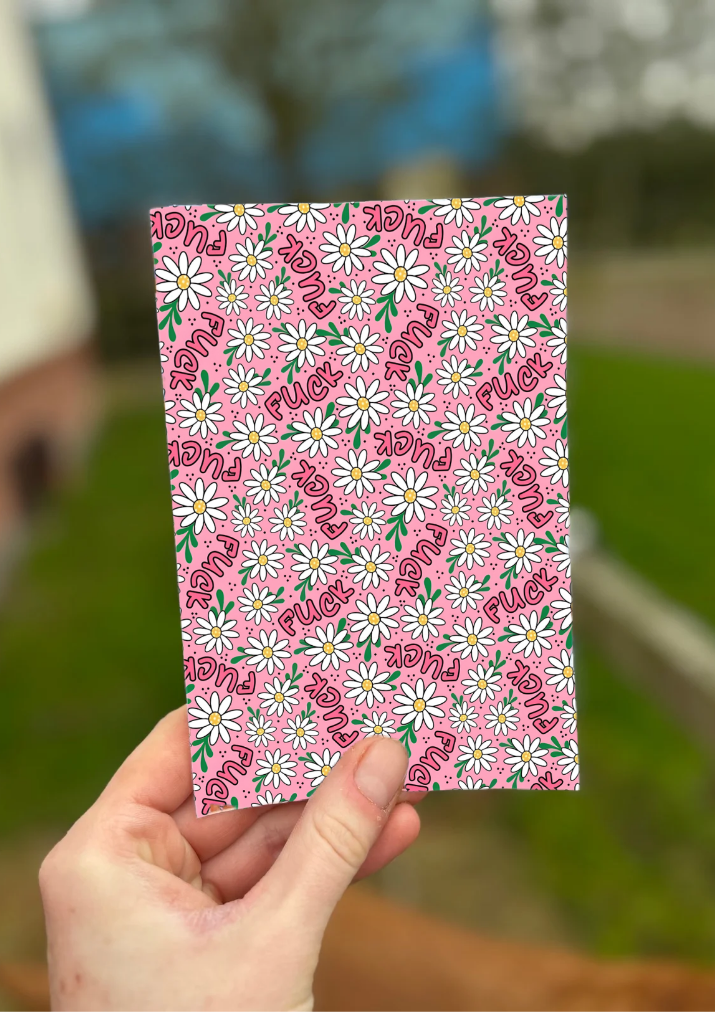 Pink floral fcks tubie tape | medical retention tape | ng, oxygen, stoma