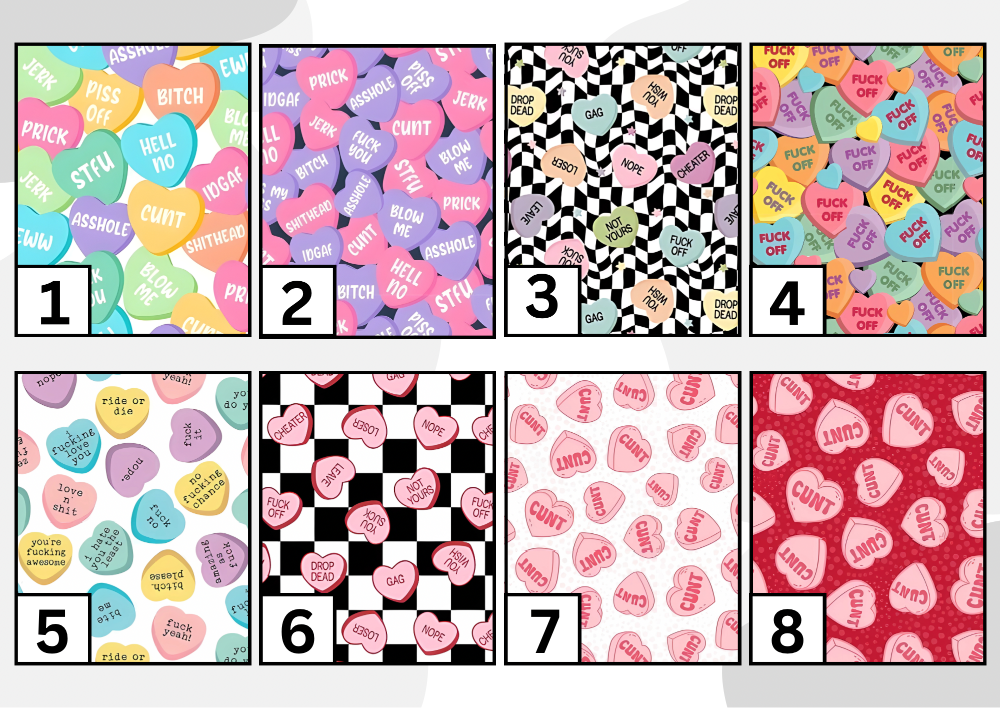 Sweary anti valentine hearts tubie tape | medical retention tape | ng, oxygen, stoma