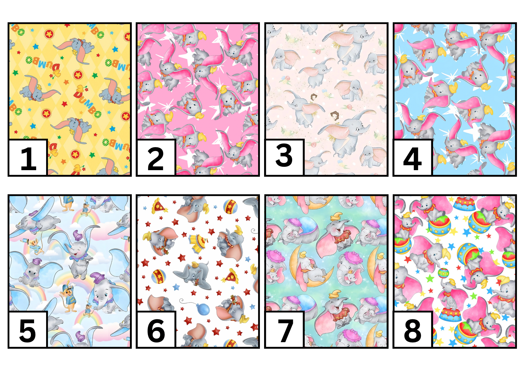 Flying elephant tubie set - MULTIPLE PATTERNS - absorbent soft line cover and clip