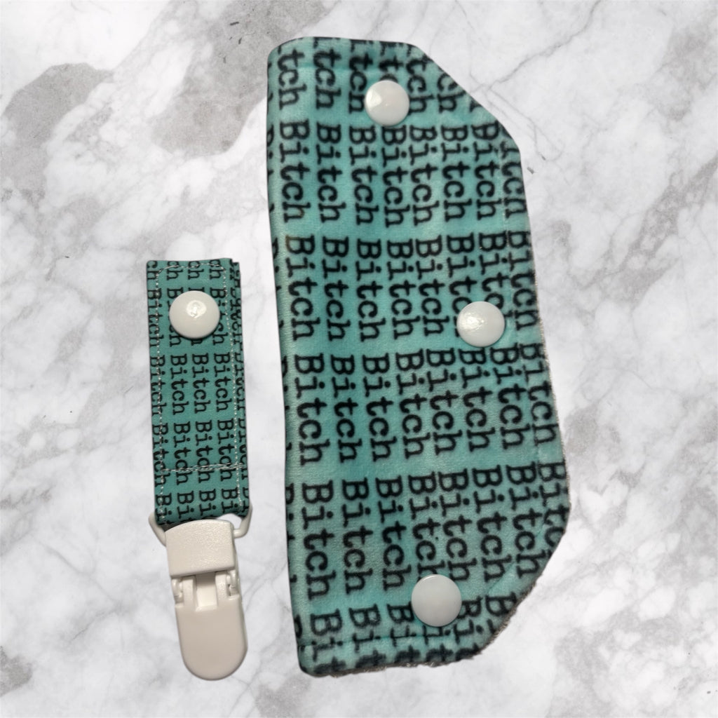 Bitch tubie clip/cover - MULTIPLE PATTERNS - absorbent soft line cover and matching clip