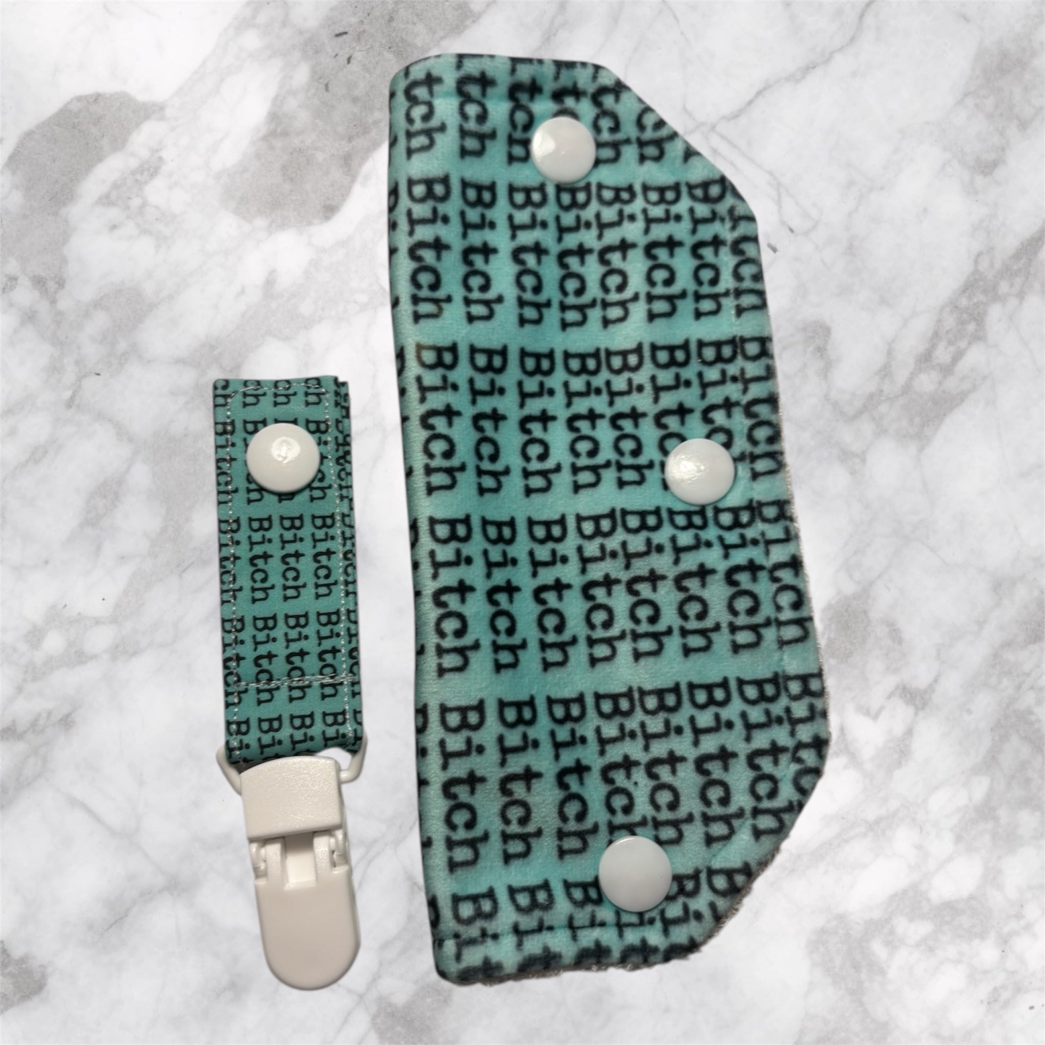 Bitch tubie clip/cover - MULTIPLE PATTERNS - absorbent soft line cover and matching clip
