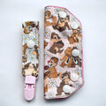 Chipmunk friends tubie set - MULTIPLE PATTERNS - absorbent soft line cover and clip