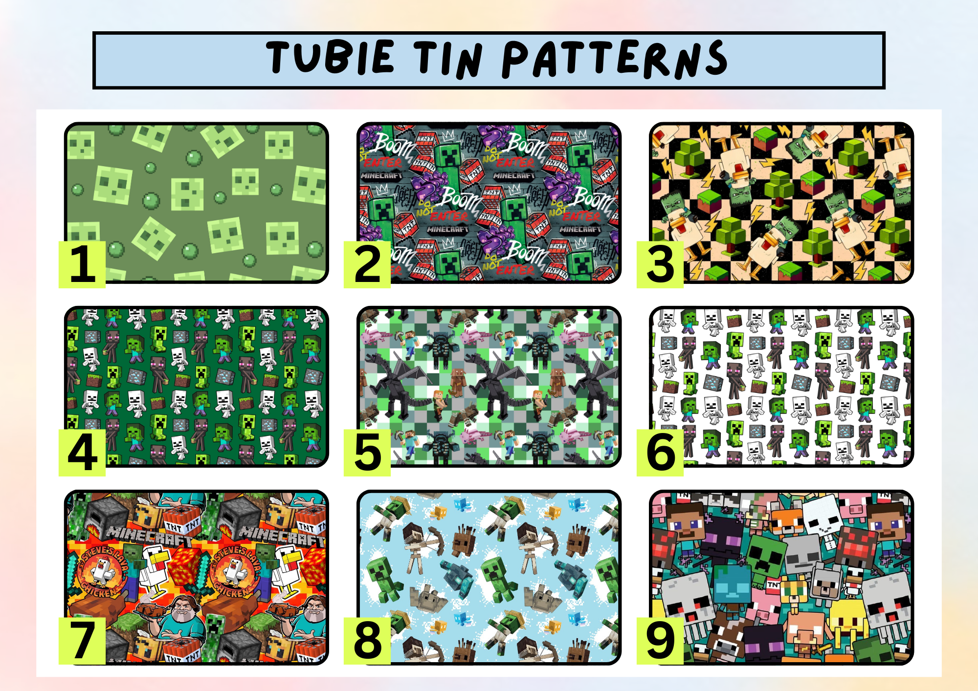 Block game tubie tape tin - medical adhesive tape container perfect for travelling