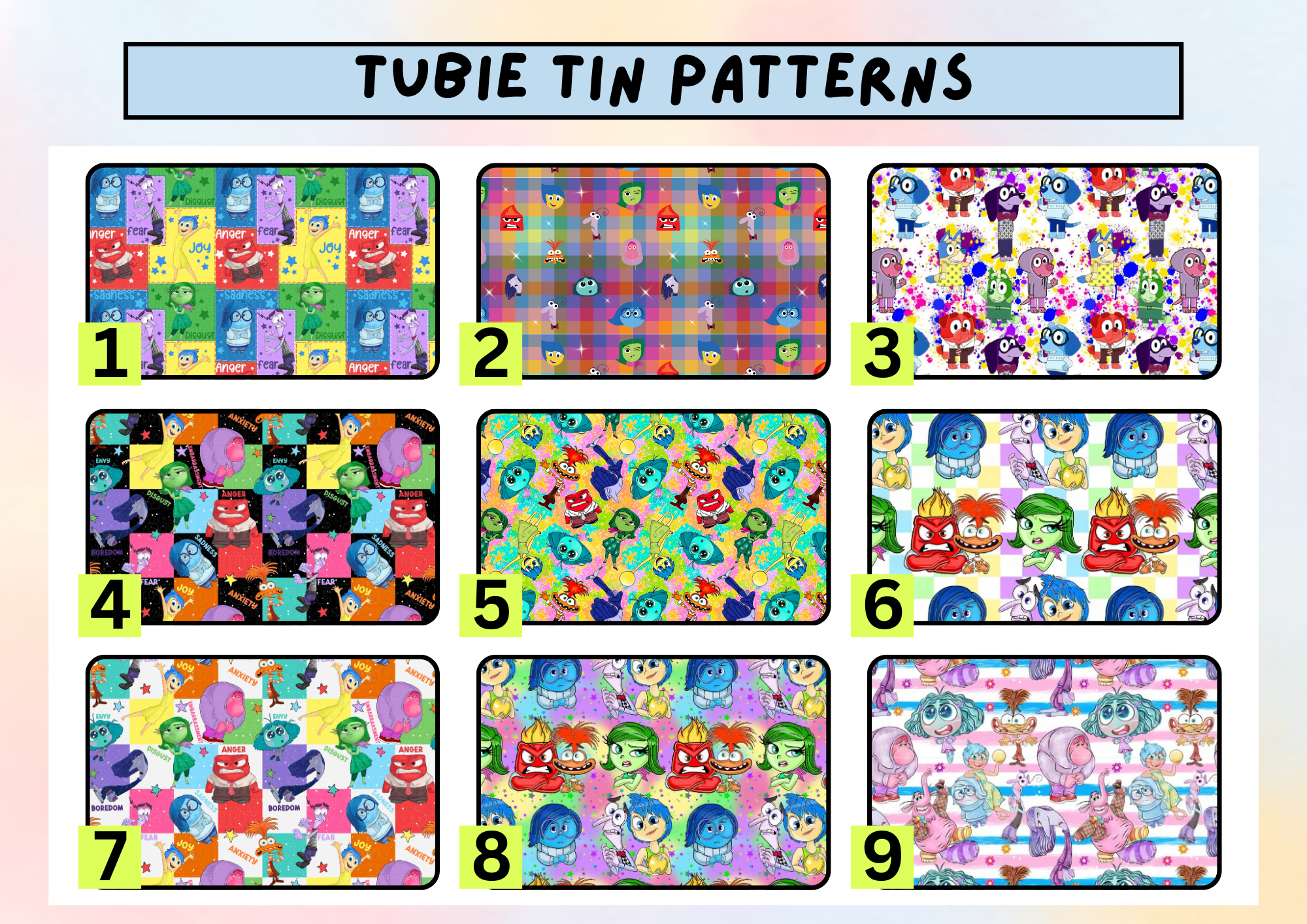 Emotions tubie tape tin - medical adhesive tape container perfect for travelling