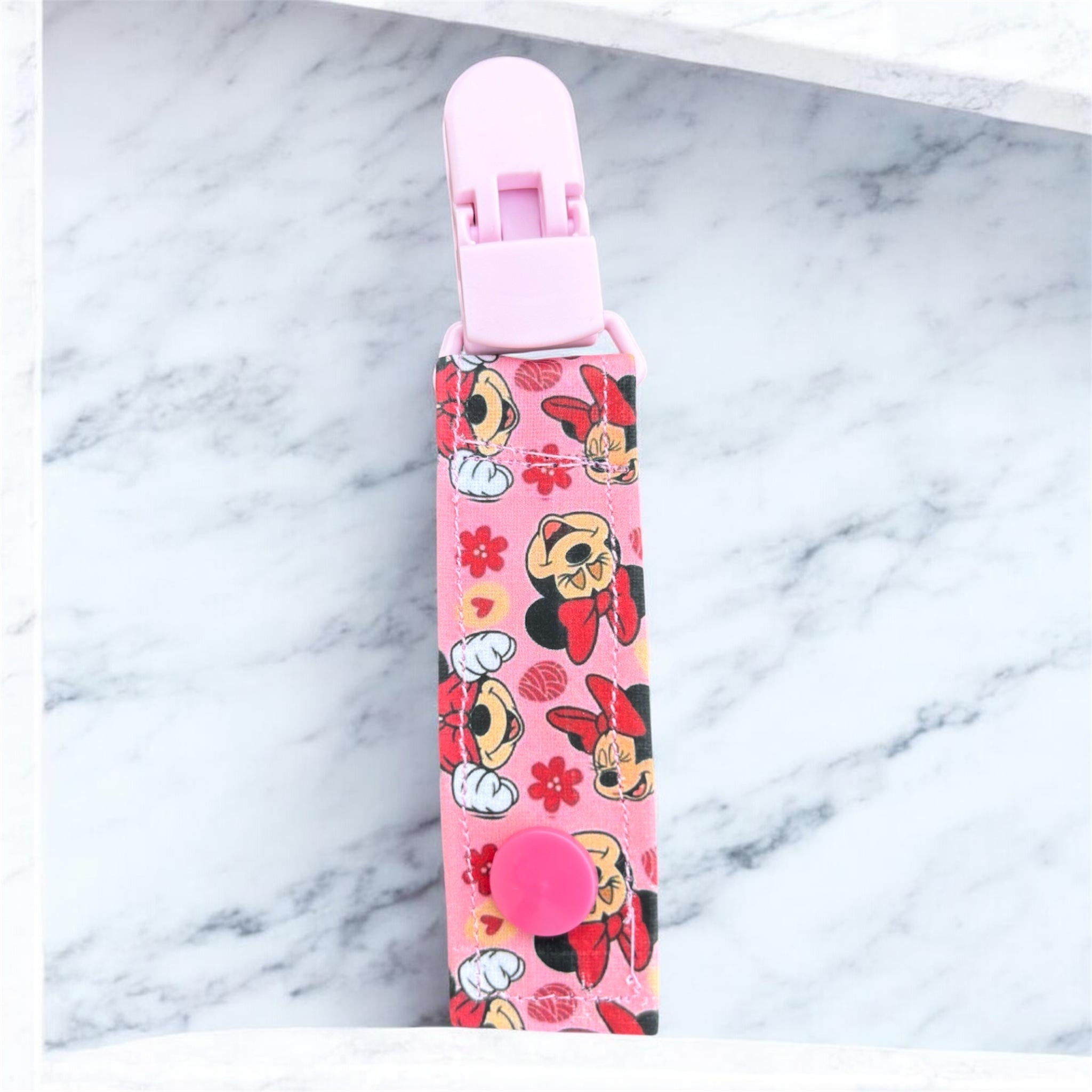 Pink mouse tubie clip - MULTIPLE PATTERNS - absorbent soft g tube cover - stoma, catheter, feeding tube