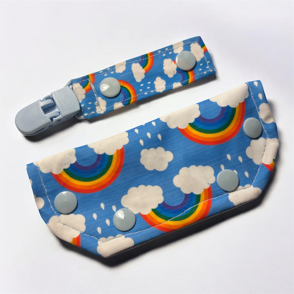 Colourful storms tubie set - MULTIPLE PATTERNS - absorbent soft line cover and clip