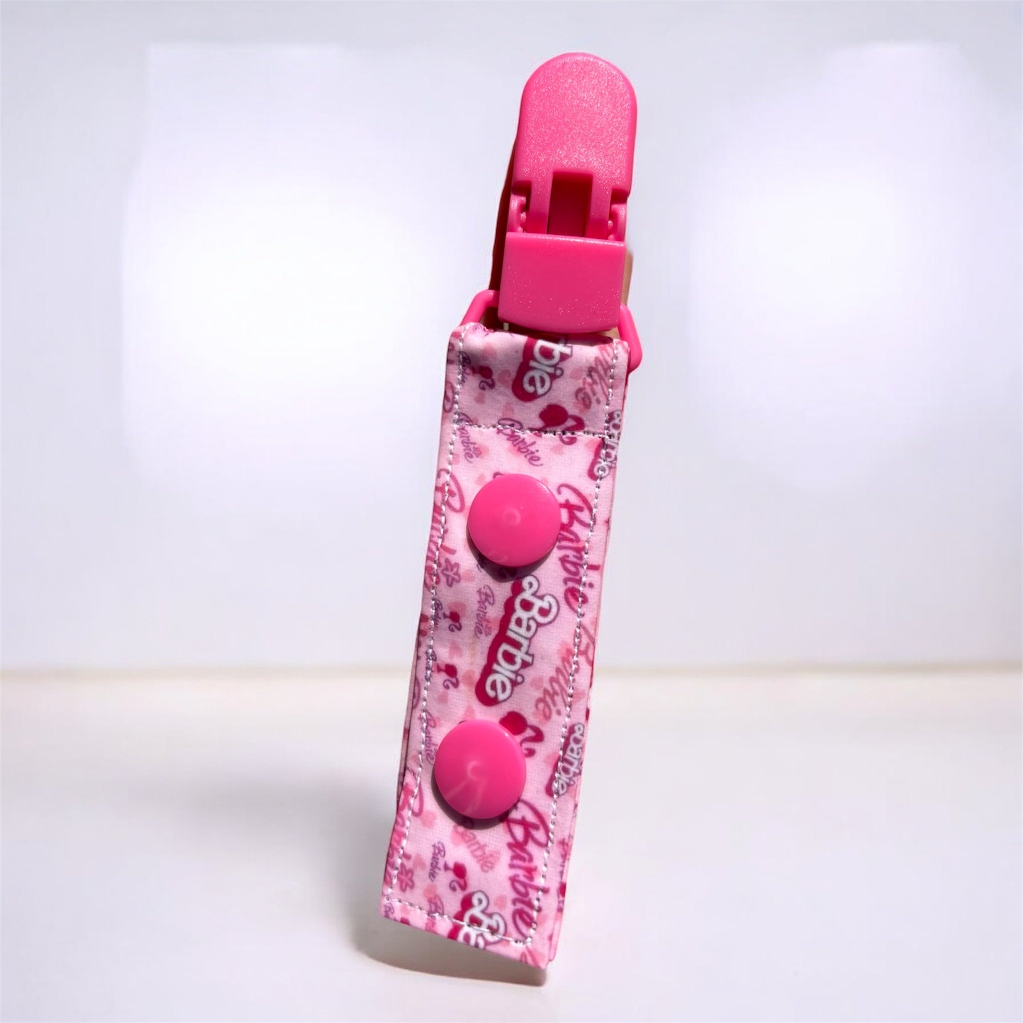 Pink dolls tubie clip - MULTIPLE PATTERNS - absorbent soft g tube cover - stoma, catheter, feeding tube