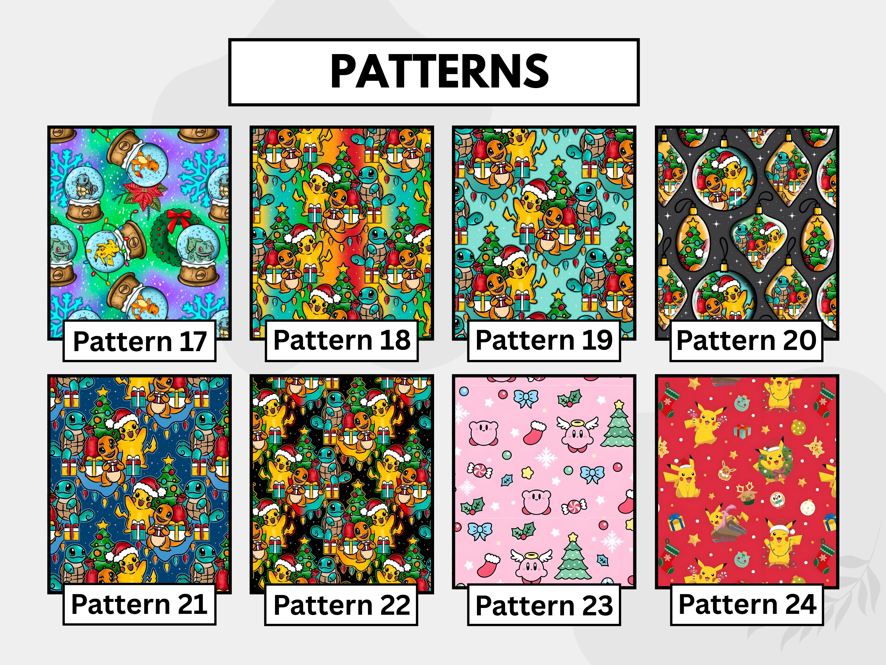 Festive poke characters tubie tape