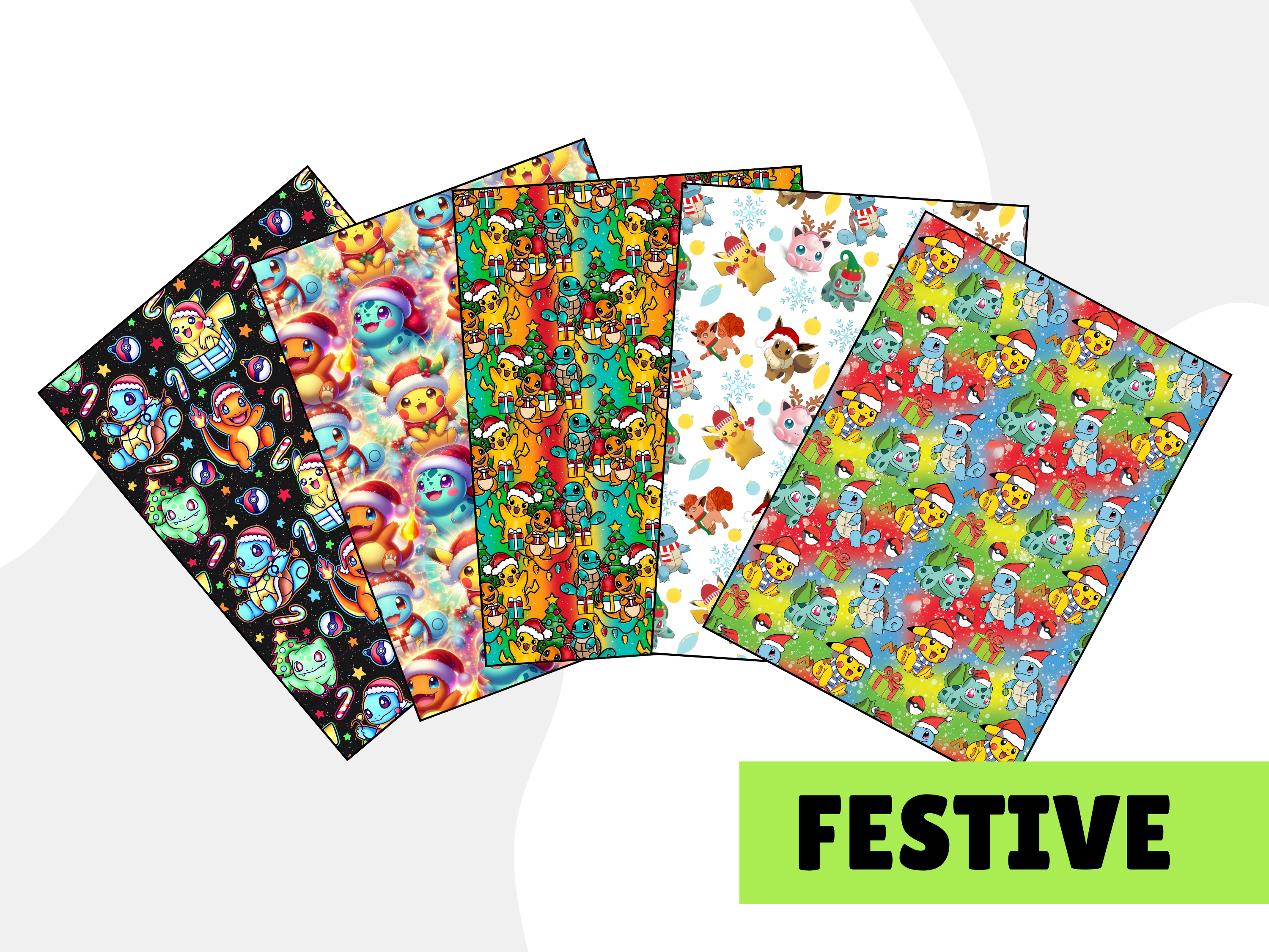 Festive poke characters tubie tape