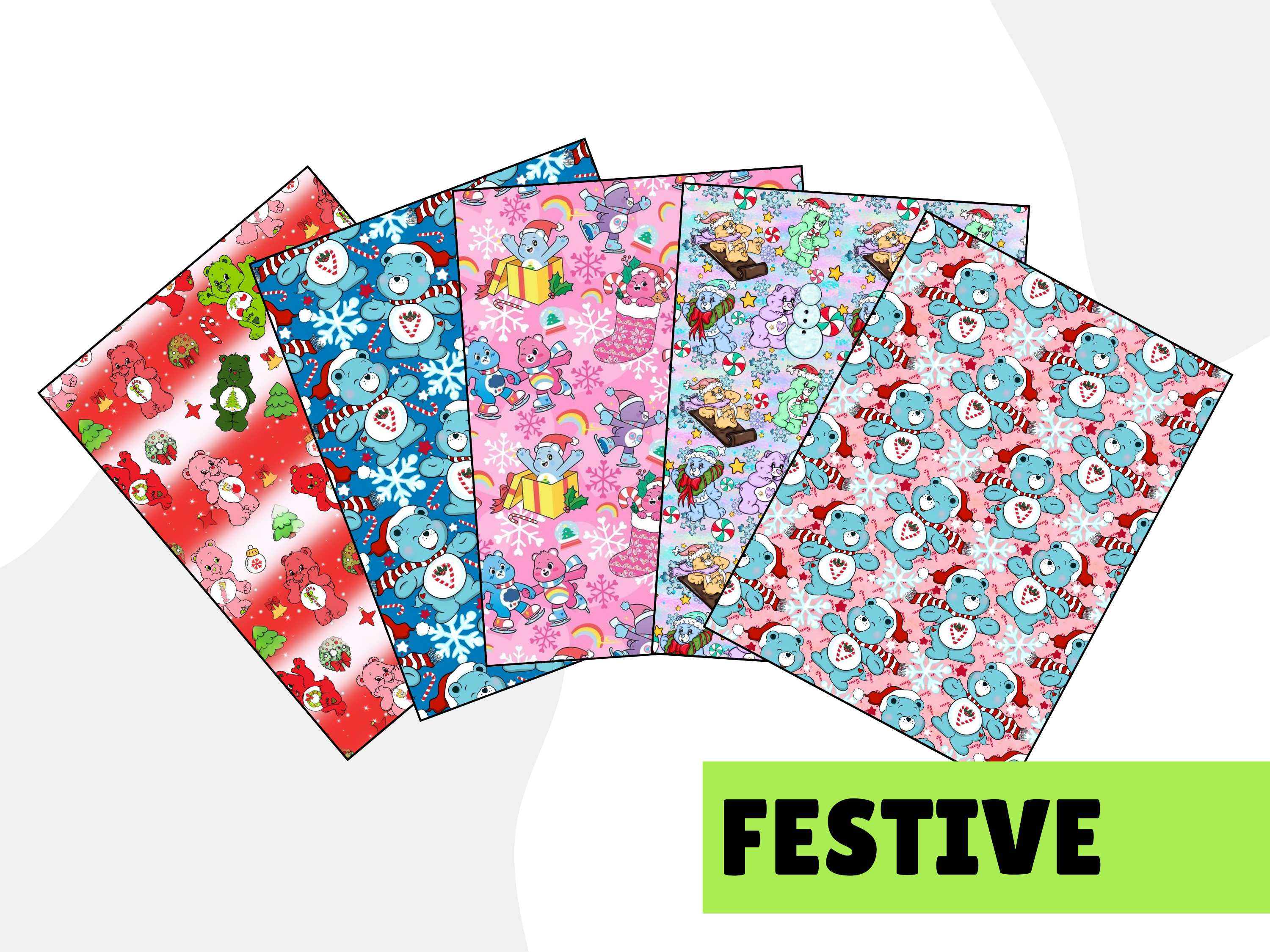Christmas bear friends tubie tape