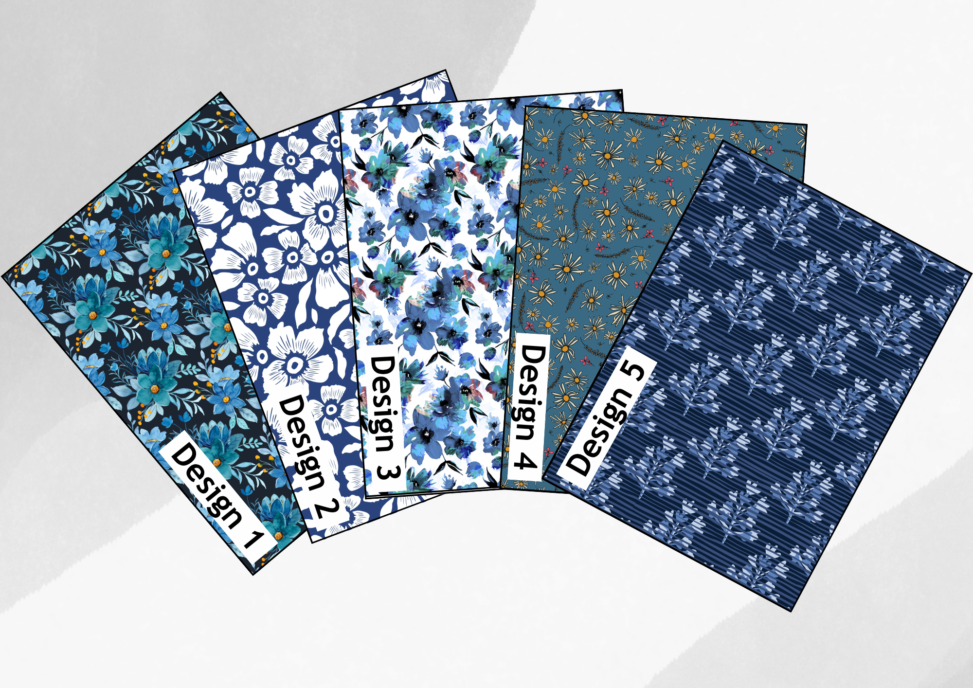 Deep blue floral tubie tape | medical retention tape | ng, oxygen, stoma