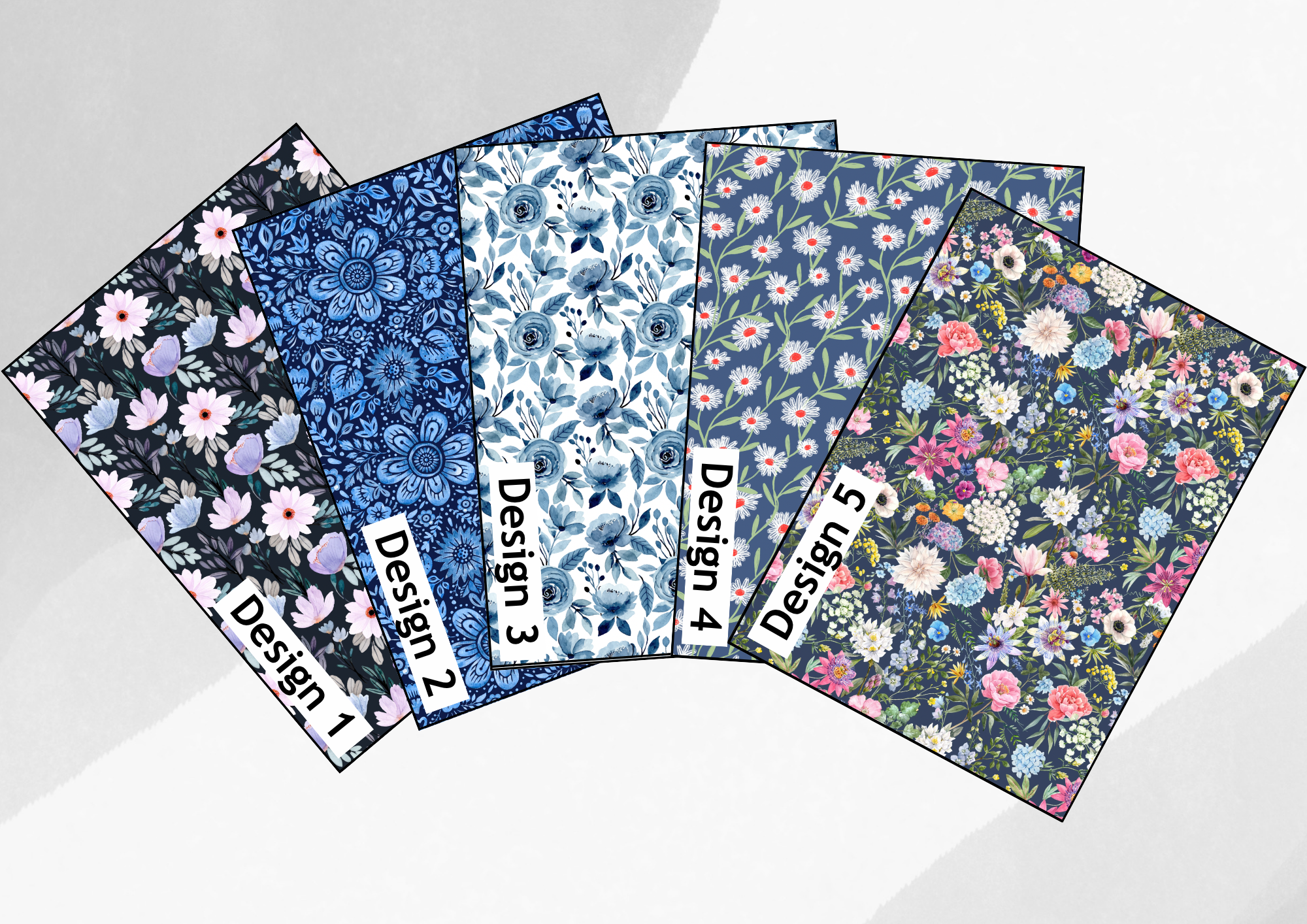 Blue watercolour floral tubie tape | medical retention tape | ng, oxygen, stoma