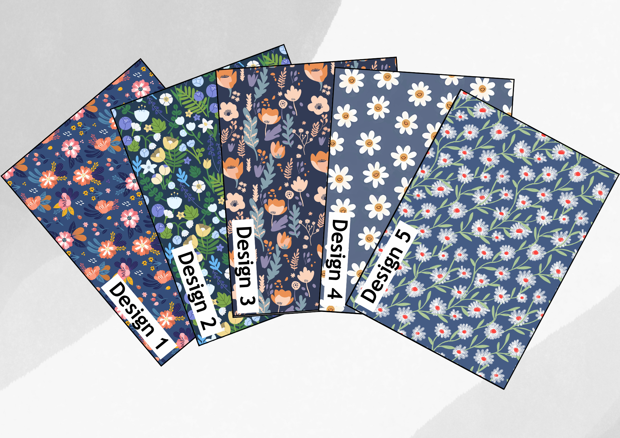 Navy floral tubie tape | medical retention tape | ng, oxygen, stoma